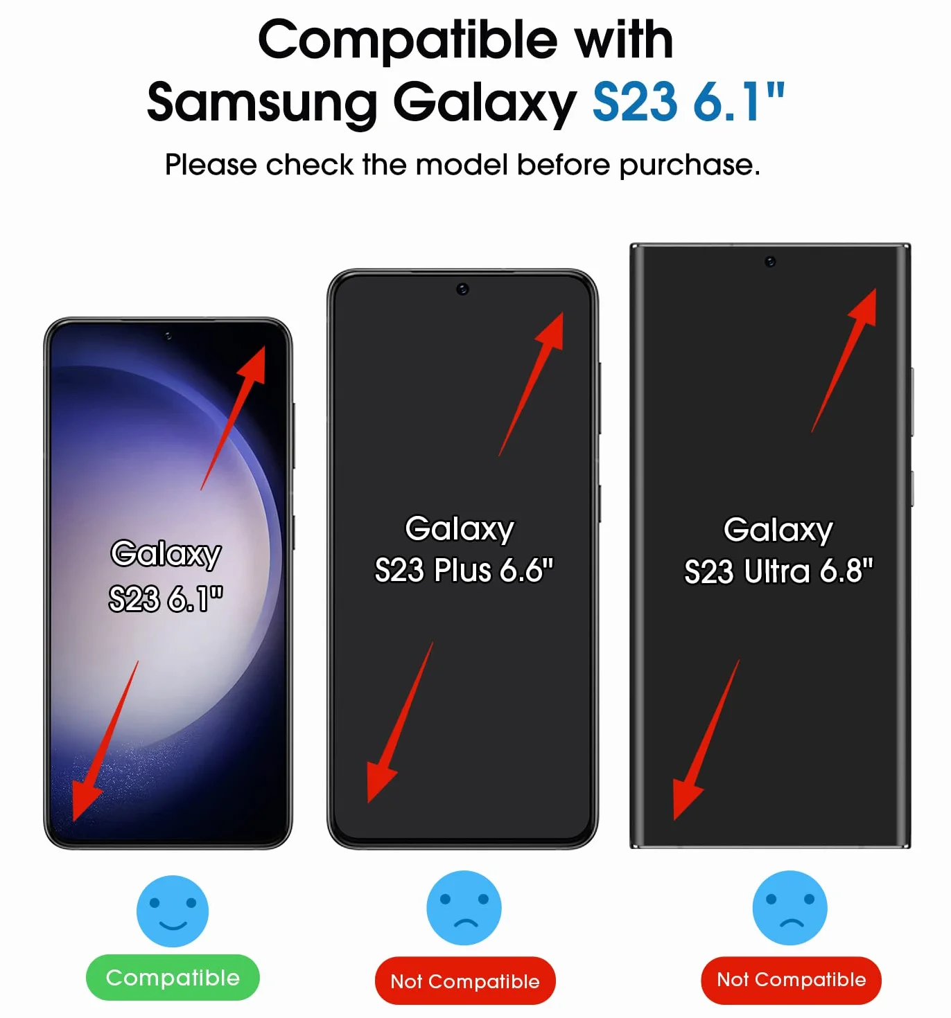 Samsung Galaxy S23 5G OneTouch amFilm Zabezpieczenie ekranu 9H szkło hartowane pakiet 2+2