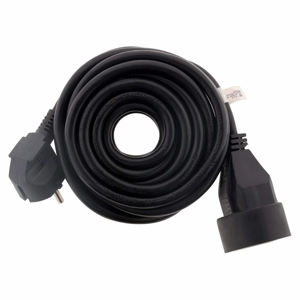 Zenitech Przedłużacz 16A HO5VV F 3G1,5mm² czarny 5 m