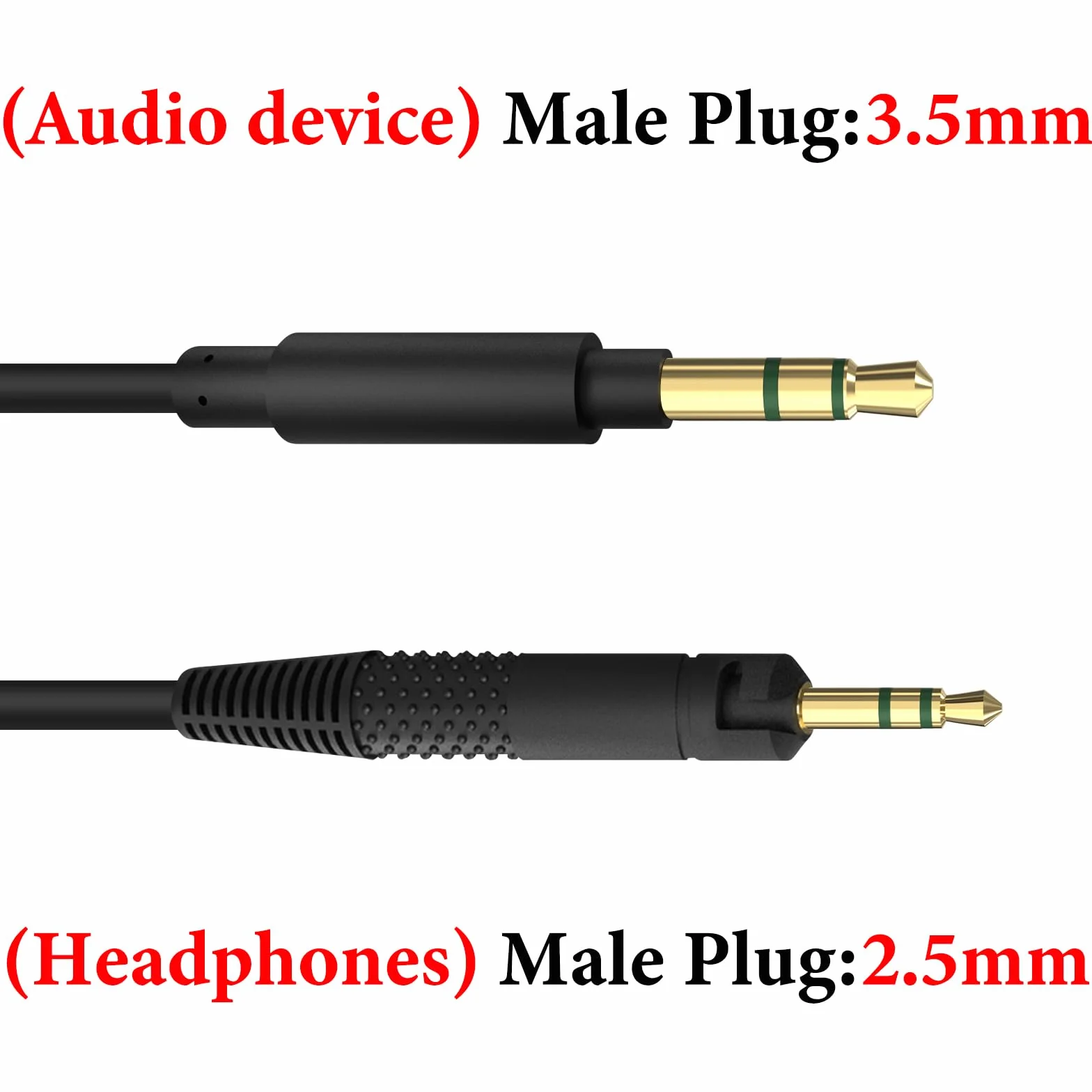 Kabel audio Geekria kompatybilny z słuchawkami ATH-M70x/M60x/M50x/M40x, 2,5 mm zamienny kabel stereo AUX (4 ft/1,2 m)