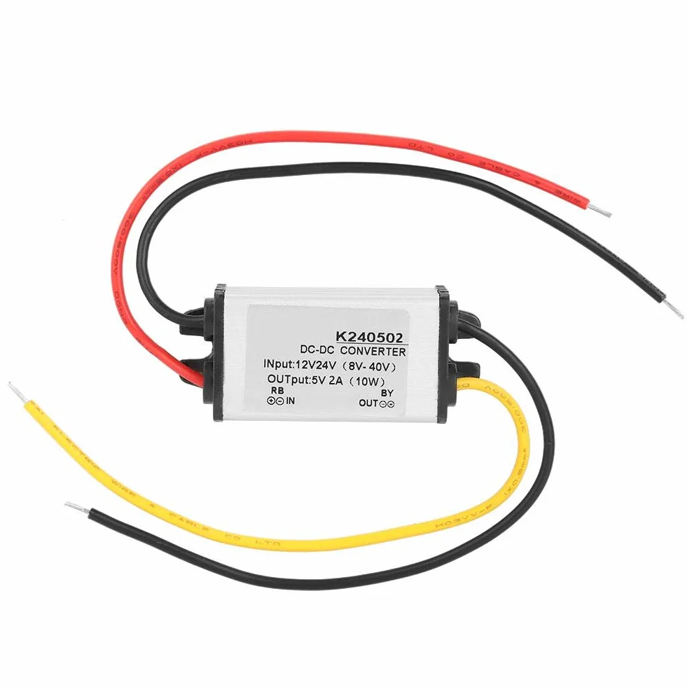 Converter Modul, opakowanie DC 12 V / 24 V do 5 V 2 A przetwornica wsteczna zasilacz moduł transformatora
