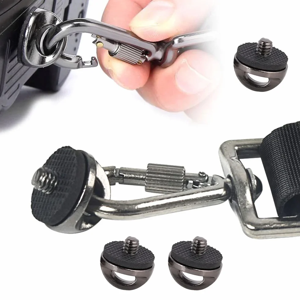 Adapter kamera 1/4", śruba do uchwycenia 1/4 cala, mocowanie gwintu statywu, oczko, uchwyt śrubowy do kamera, 3 sztuki
