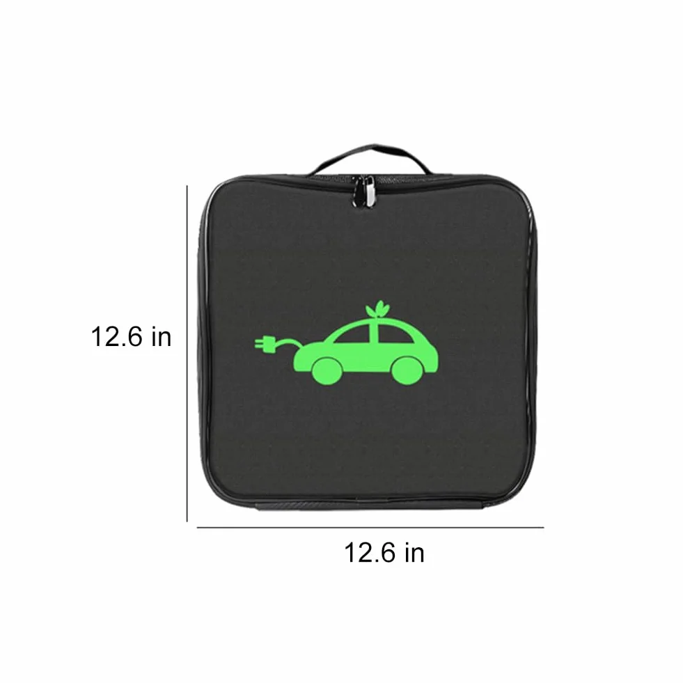 Kiuiom Torba Na Kable EV Wodoodporna Przenośna Kwadratowa Futerał Organizowania Przewodów Samochodów Elektrycznych Czarna