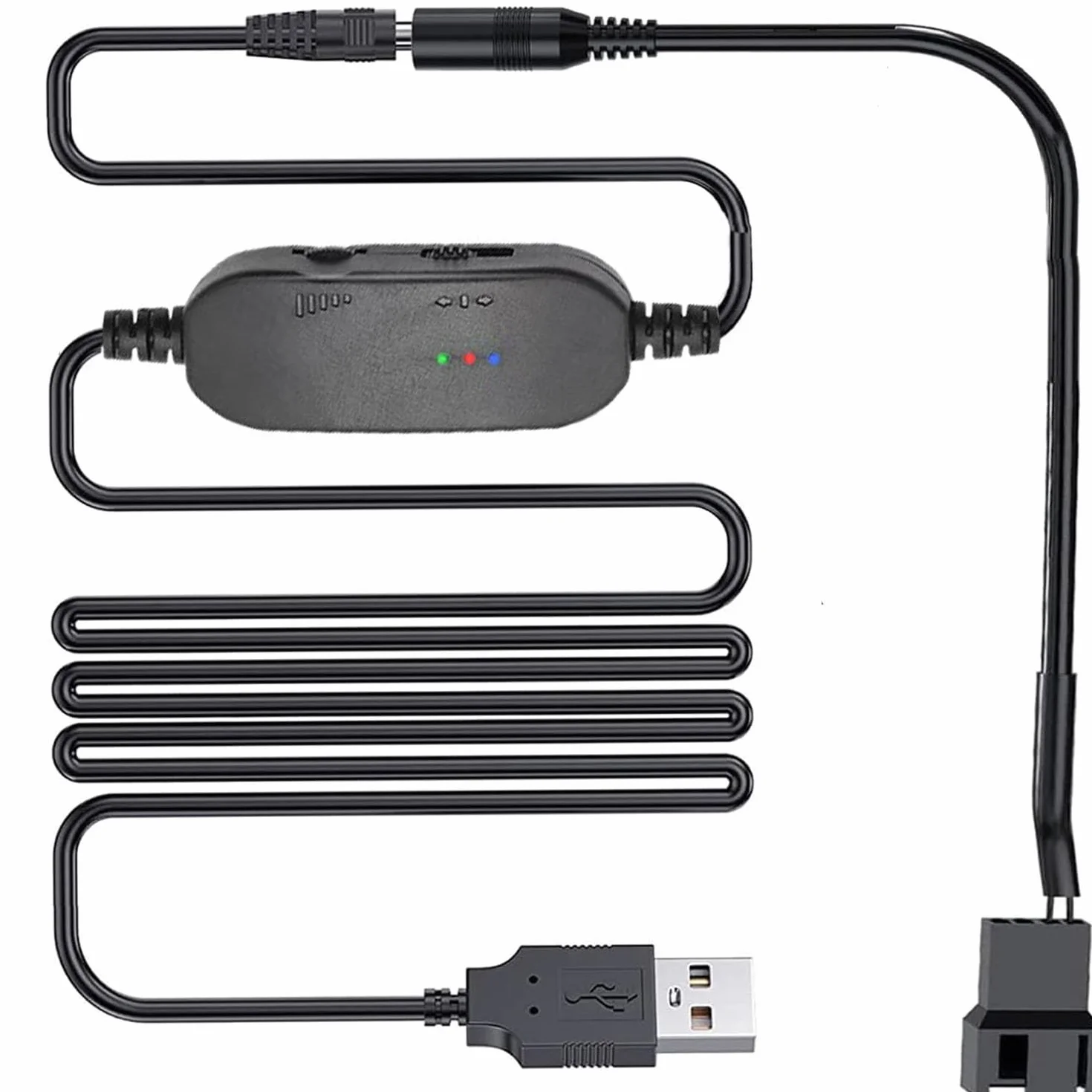 12 V PC regulator prędkości wentylatora USB DC 5 V Step UP Boost do 12 V 2-pinowy regulator prędkości wentylatora z 1 do 1 PC kabel zasilacza wentylatora