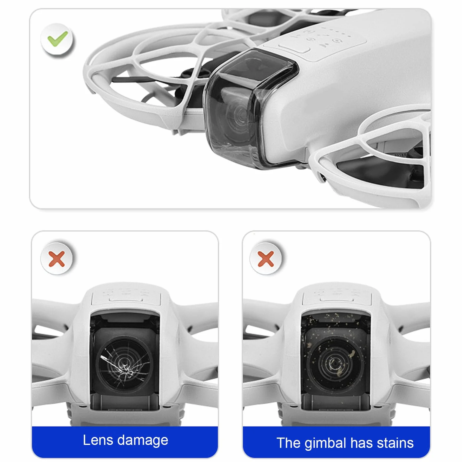 Pokrowiec ochronny DJI Neo, osłona obiektywu Gimbal, ochrona przed kurzem do drona DJI Neo akcesoria (2 sztuki)