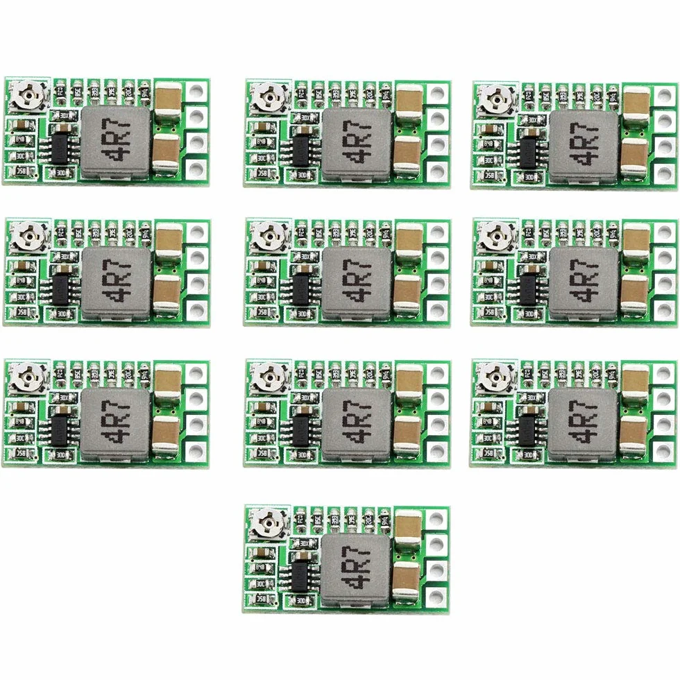 10 szt. Mini moduł zasilania step-down DC 4,5-24 V, 12 V 24 V do 5 V 3 A konwerter napięcia regulowany 1,8 V 2,5 V 3,3 V 5 V 9 V 12 V