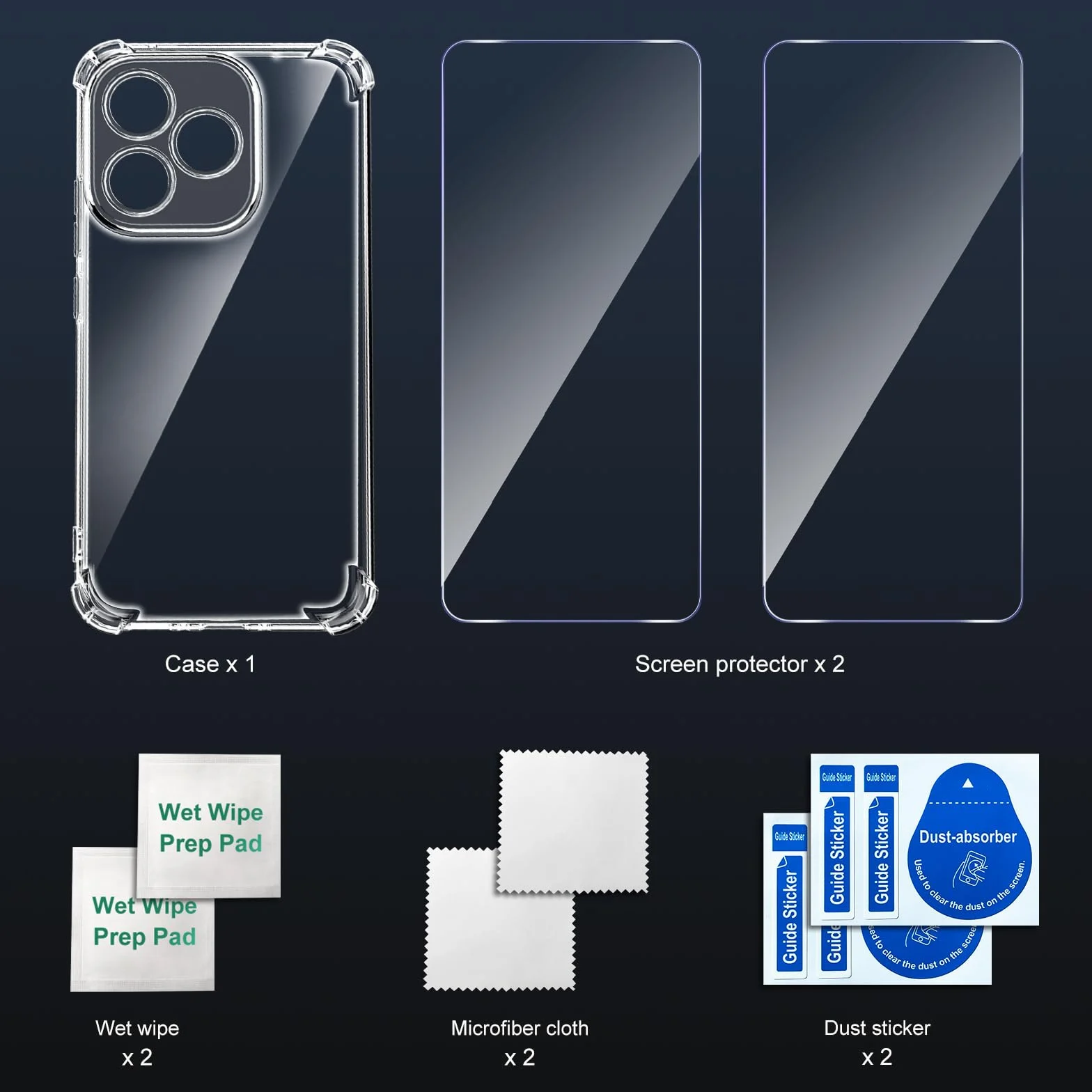 Etui 3 w 1 i szkło hartowane do Honor 400 Lite, TPU Ultra cienka, odporna na wstrząsy obudowa ochronna