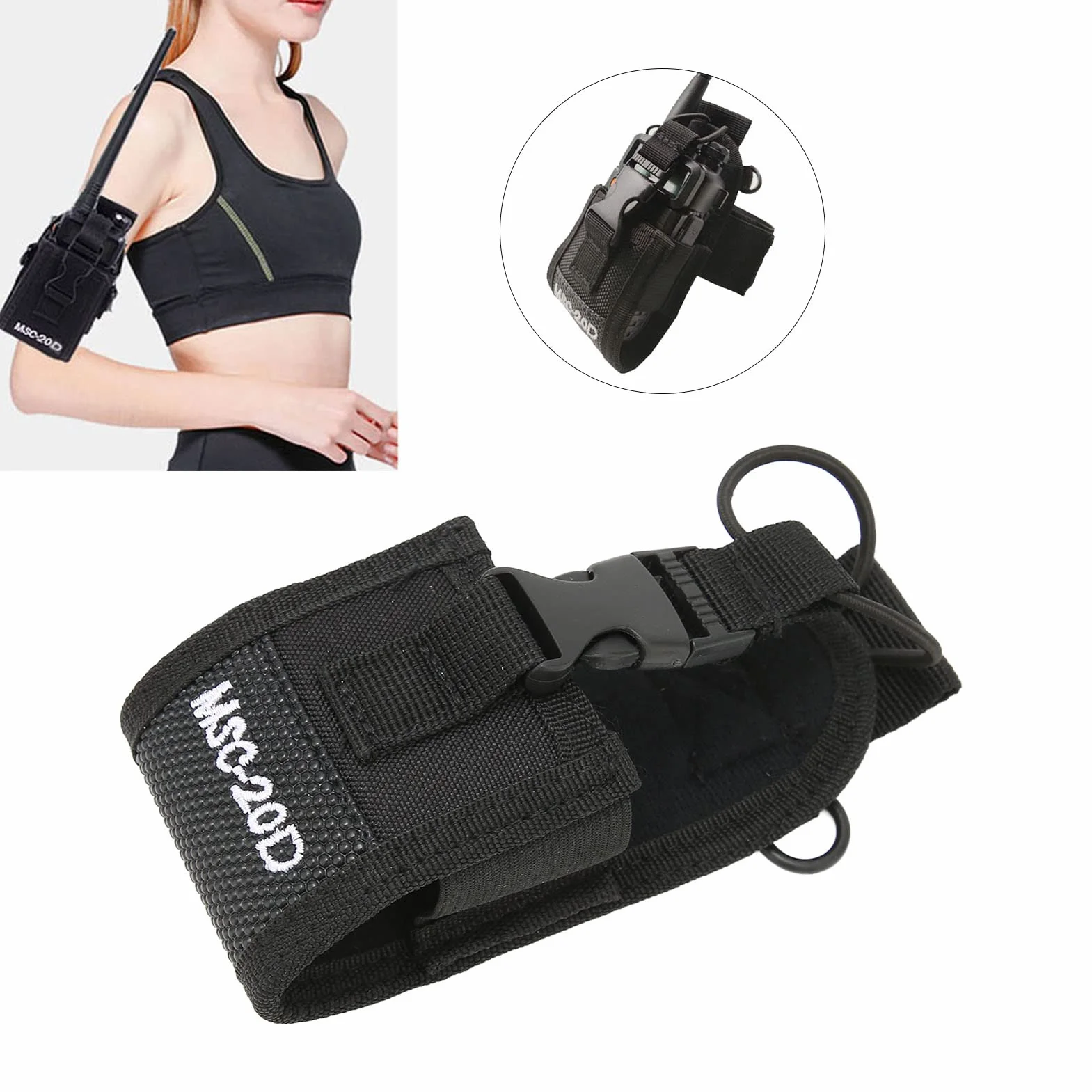 Nylonowa Kabura Walkie-talkie do UV-5R BF-888S Regulowana Wielofunkcyjna Bez Użycia Rąk MSC-20D