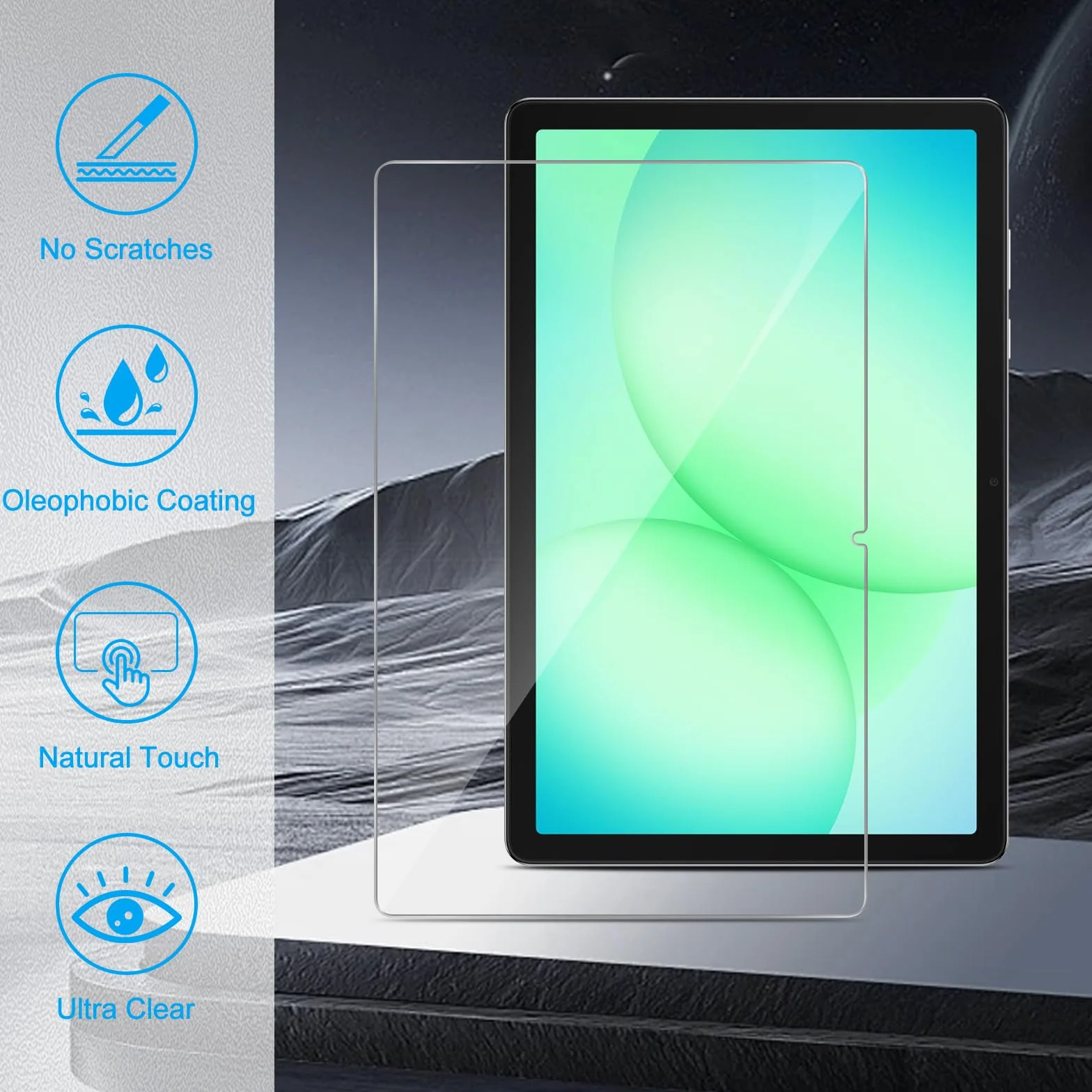 Xunylyeee 2-Pak, Ochraniacz Ekranu dla Samsung Galaxy Tab A11 Plus/A11+ A9 Plus/A9+ 11 Cali Szkło Hartowanego
