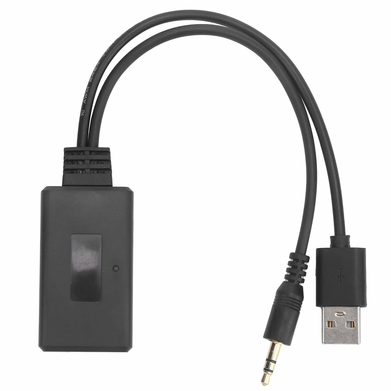 Aramox samochodowy odbiornik Bluetooth, port USB 3,5 mm AUX + 5 V/12 V, bezprzewodowy odbiornik Bluetooth 5.0, odtwarzacz muzyczny, złącze adaptera audio