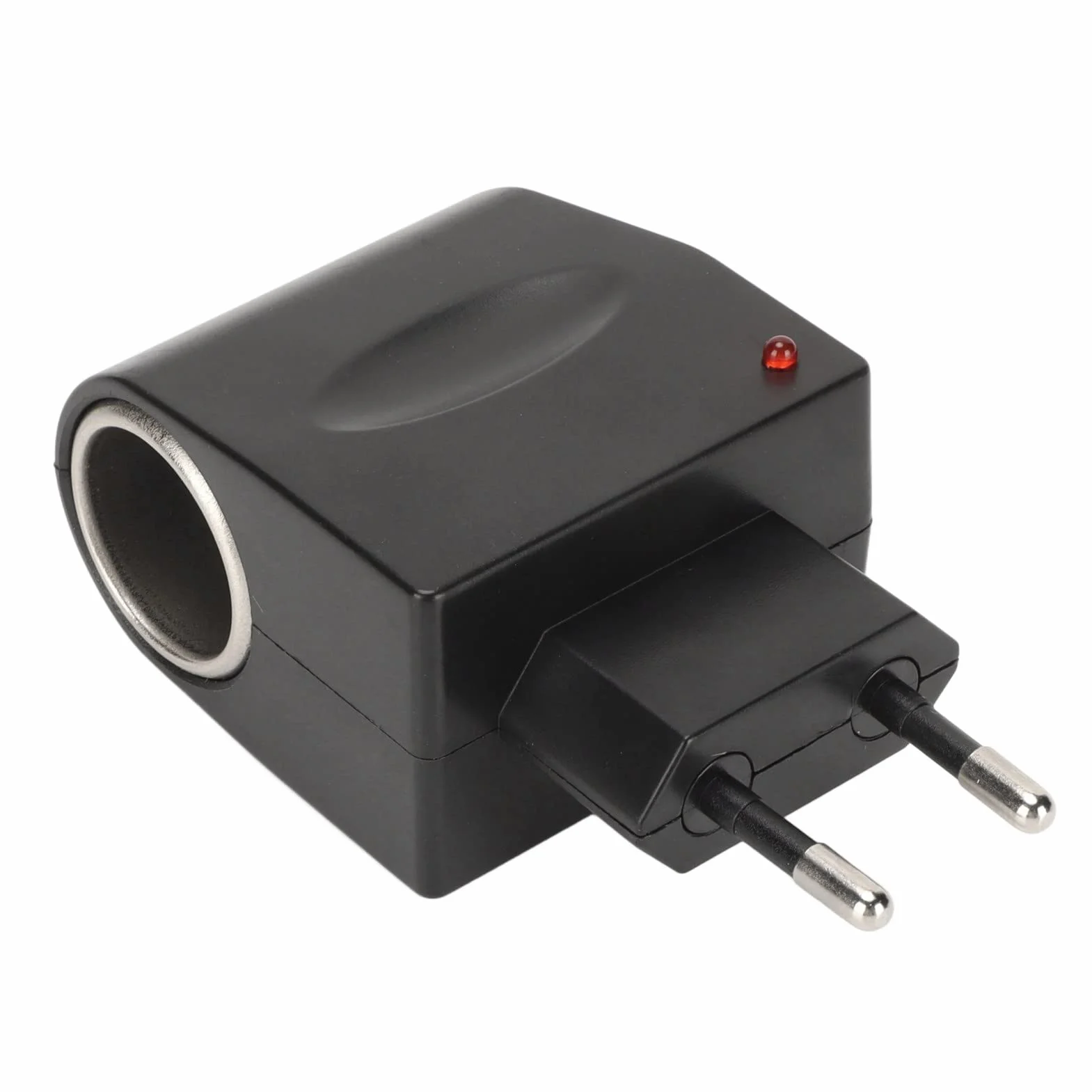 Adapter do Zasilacza AC na DC 12V Konwerter Wtyczki ściennej z Gniazdem Zapalniczki i Wskaźnikiem ładowania LED, do Elektroniki w Małym Samochodzie (Wtyczka UE)