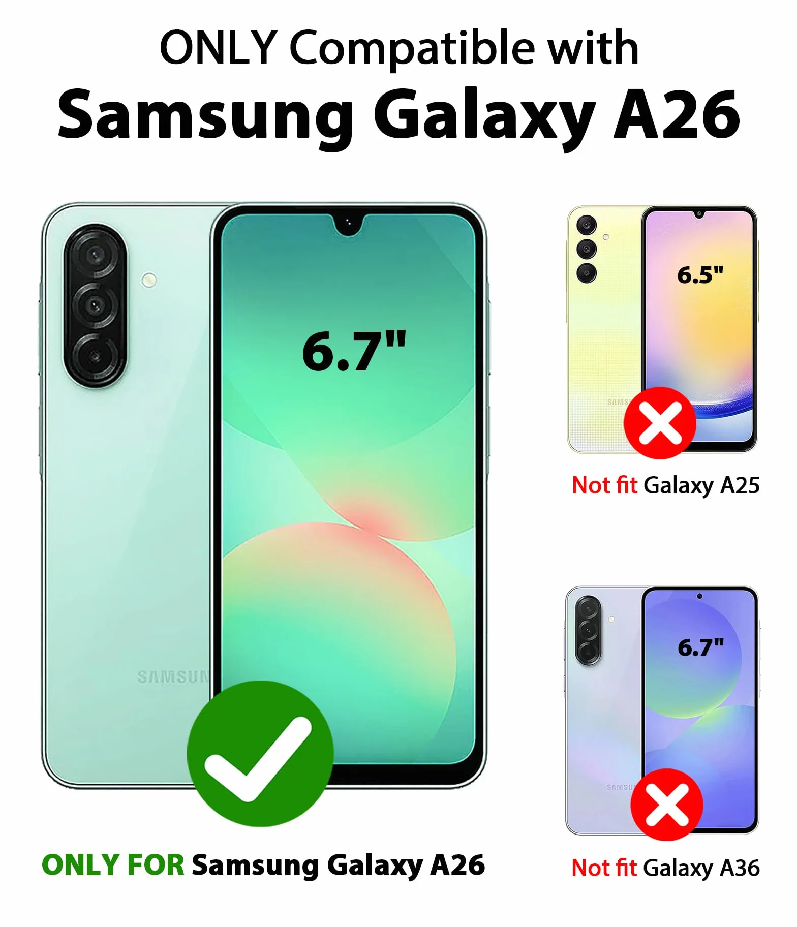 LeYi Etui do Samsung Galaxy A26 5G etui z folii ze szkła hartowanego [2 opakowanie], miłość serce zderzak miękki silikon TPU cienki futerał ochronny na aparat do Samsung A26 kobiet, różowy