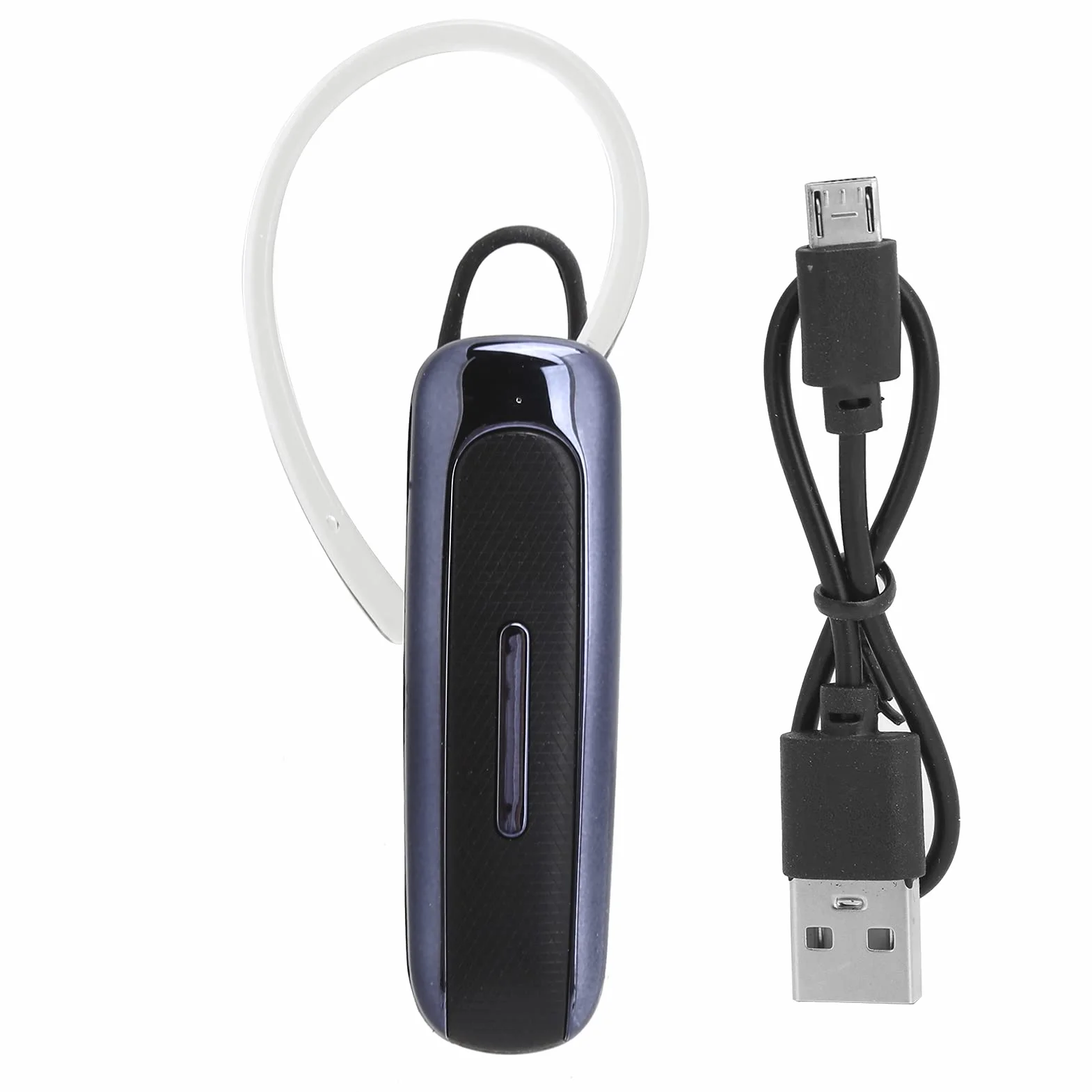 Zestaw Słuchawkowy Bluetooth z Jednym Uchem, Bezprzewodowa Słuchawka do Zestawu Głośnomówiącego, Obsługa połączeń HD, Inteligentna Redukcja Szumów (Czarny i niebieski)