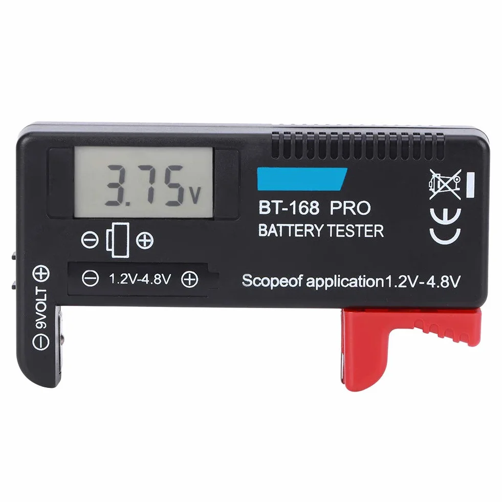 Tester baterii kompaktowy 1,2 V - 4,8 V LCD cyfrowy do małych baterii guzikowych