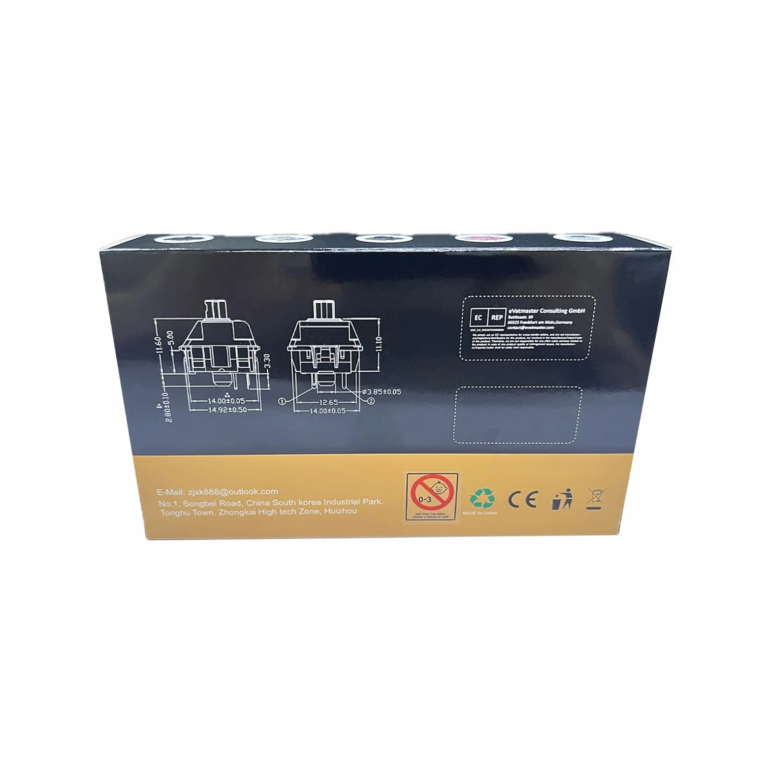Guyeks Luciola Keyboard Switch liniowy Green RGB LED 5-pin wstępnie Lubricated 36 sztuk
