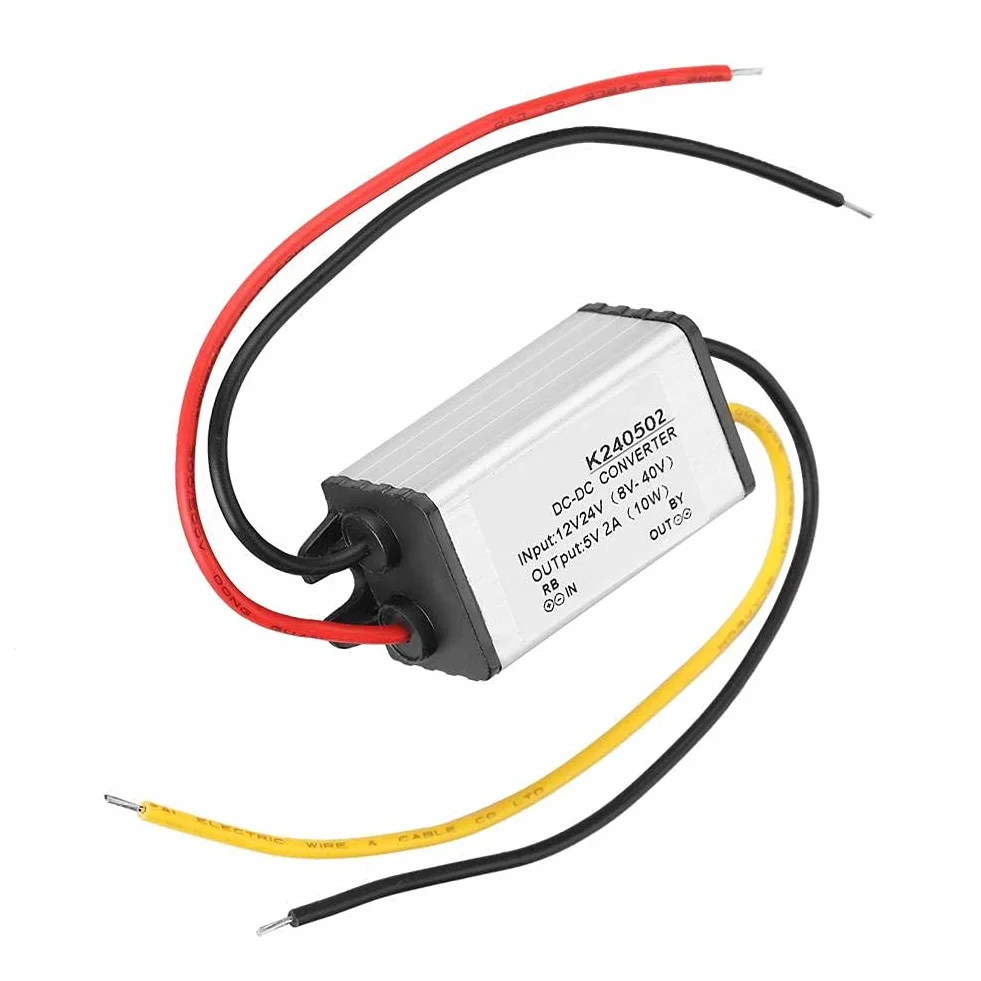Converter Modul, opakowanie DC 12 V / 24 V do 5 V 2 A przetwornica wsteczna zasilacz moduł transformatora