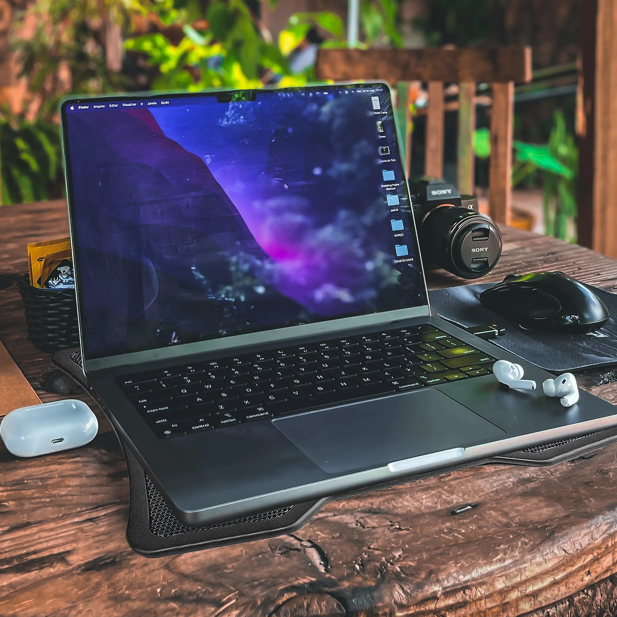 Retoo Podkładka chłodząca do laptopa 11-15,6" stojak wentylowany cichy