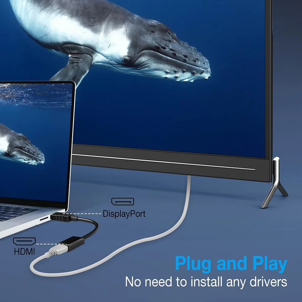 AXFEE 4K Mini DisplayPort na HDMI 2 adapterów czarny
