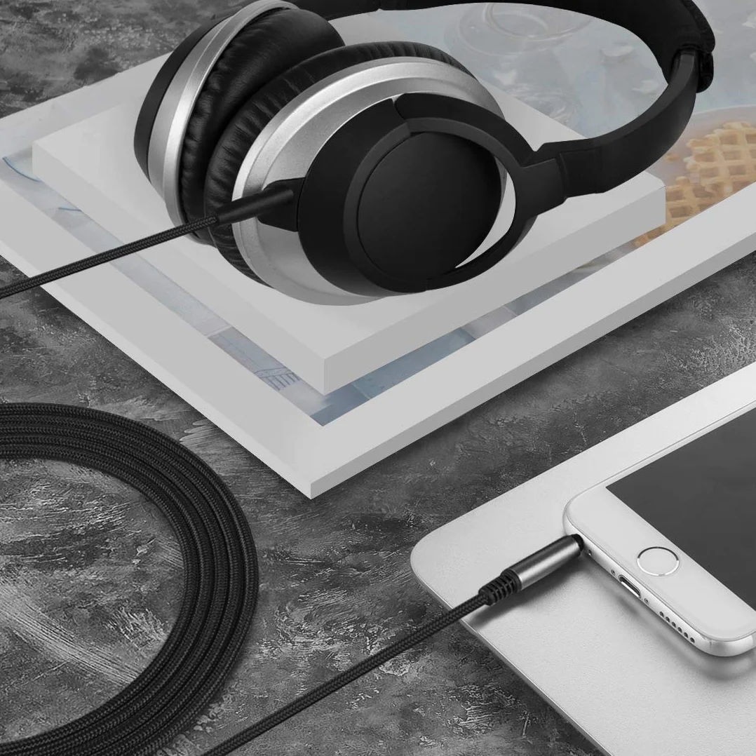 Geekria Kabel audio kompatybilny z Bose Around-Ear AE2/AE2i/AE2w, przewód stereofoniczny pleciony nylon 2,5 mm 1,2 m