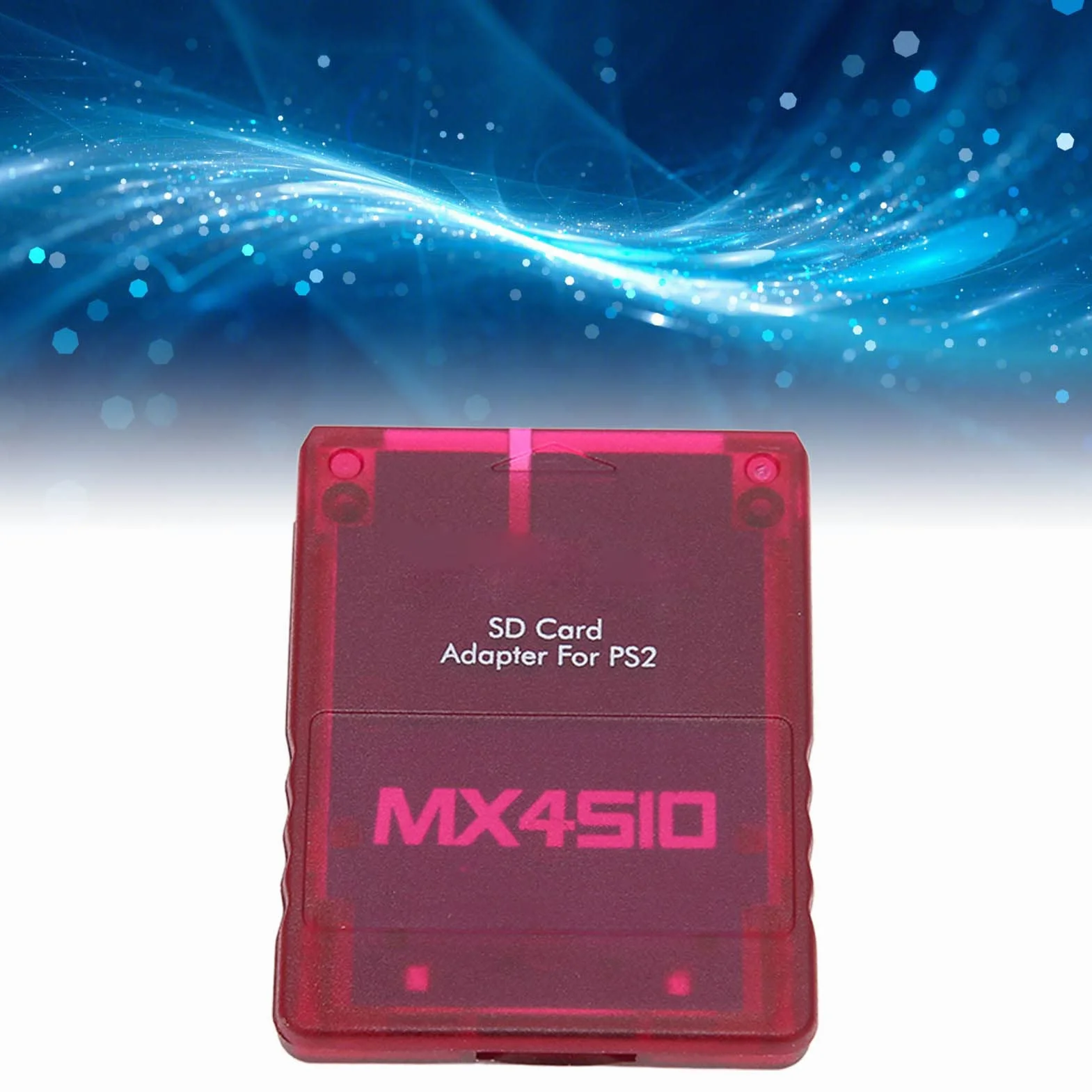 Adapter Czytnika Kart PS2 MX4SIO SIO2SD, Ręcznie Wykonany Stabilny Zamiennik Adaptera Kart MX4SIO TF dla PS2(Czerwony)