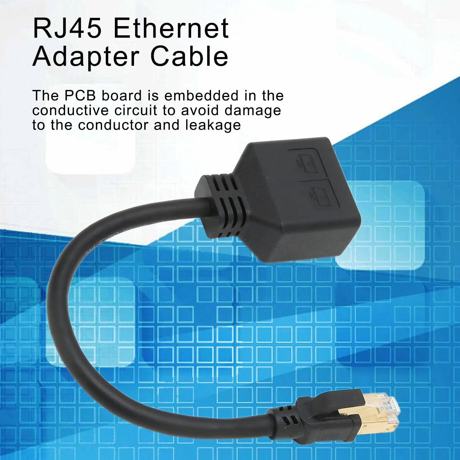 Adapter rozgałęźnika RJ45 1 na 2 Ethernet do domowego biura