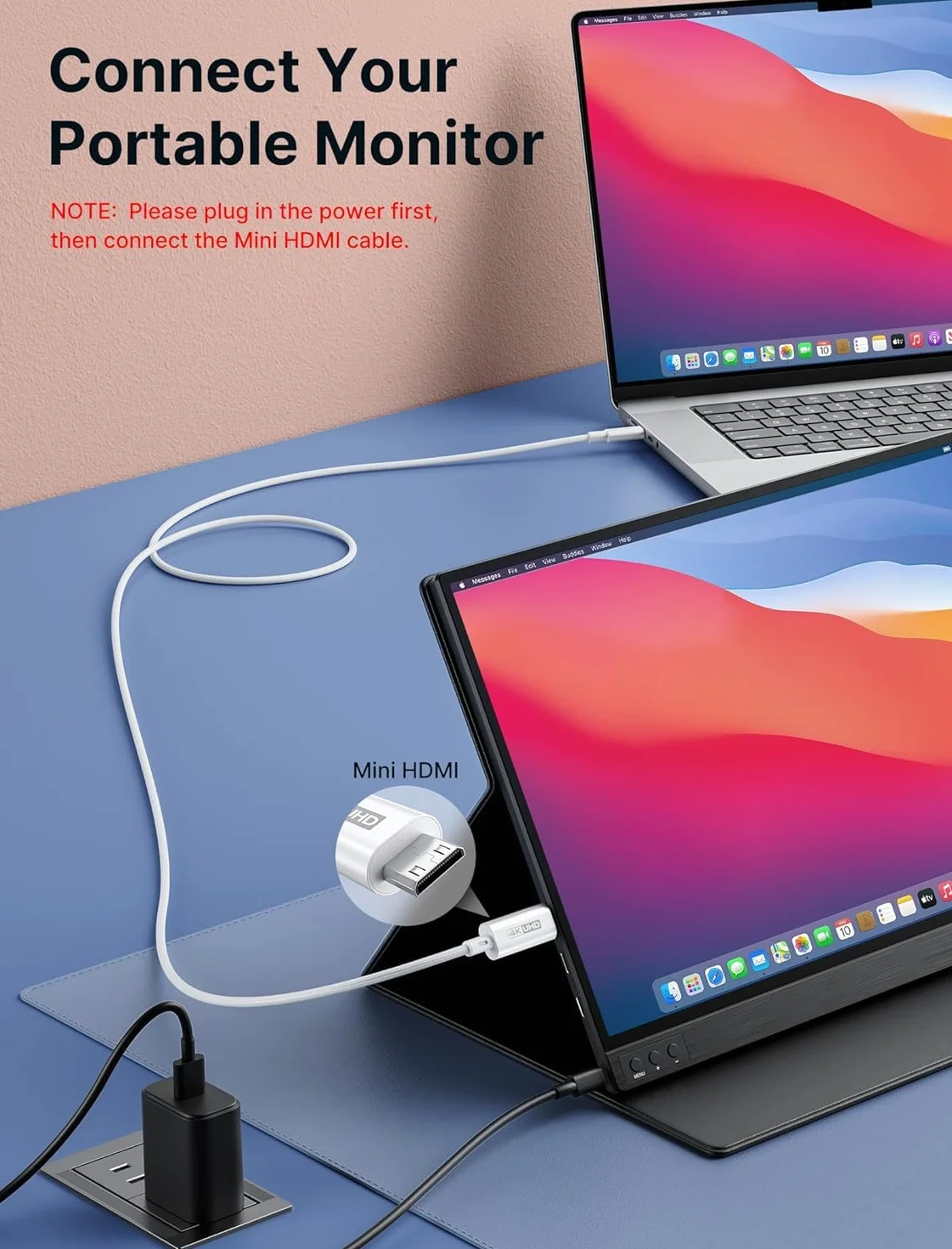 JSAUX Kabel USB C na mini HDMI 3,3 FT 4K High Speed