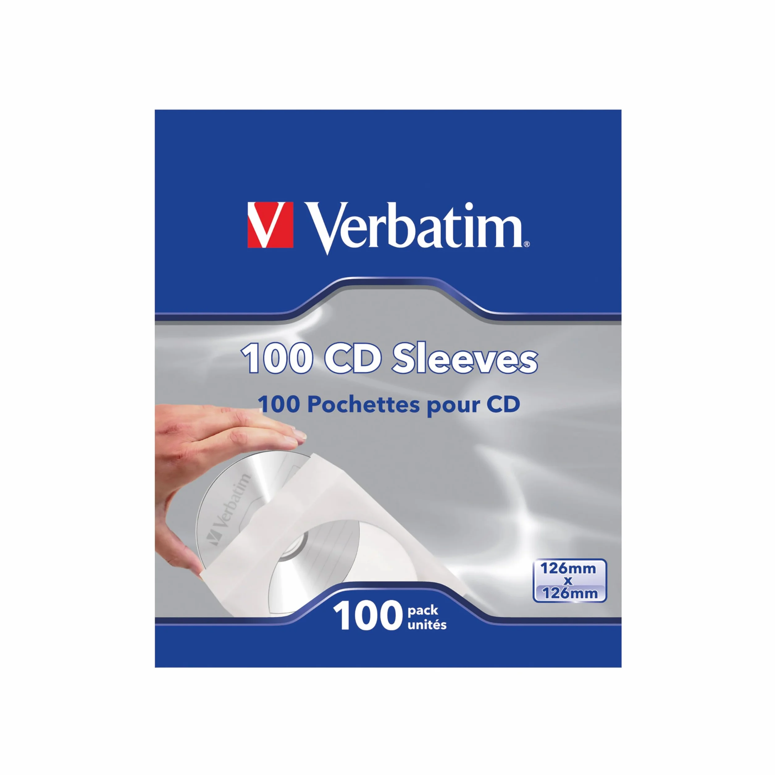 Verbatim CD PAPER SLEEVES 100 PACK CD Sleeves (Paper) 100pk, 100, W125625527 (CD Sleeves (Paper) 100pk, 100 discs, Paper)
