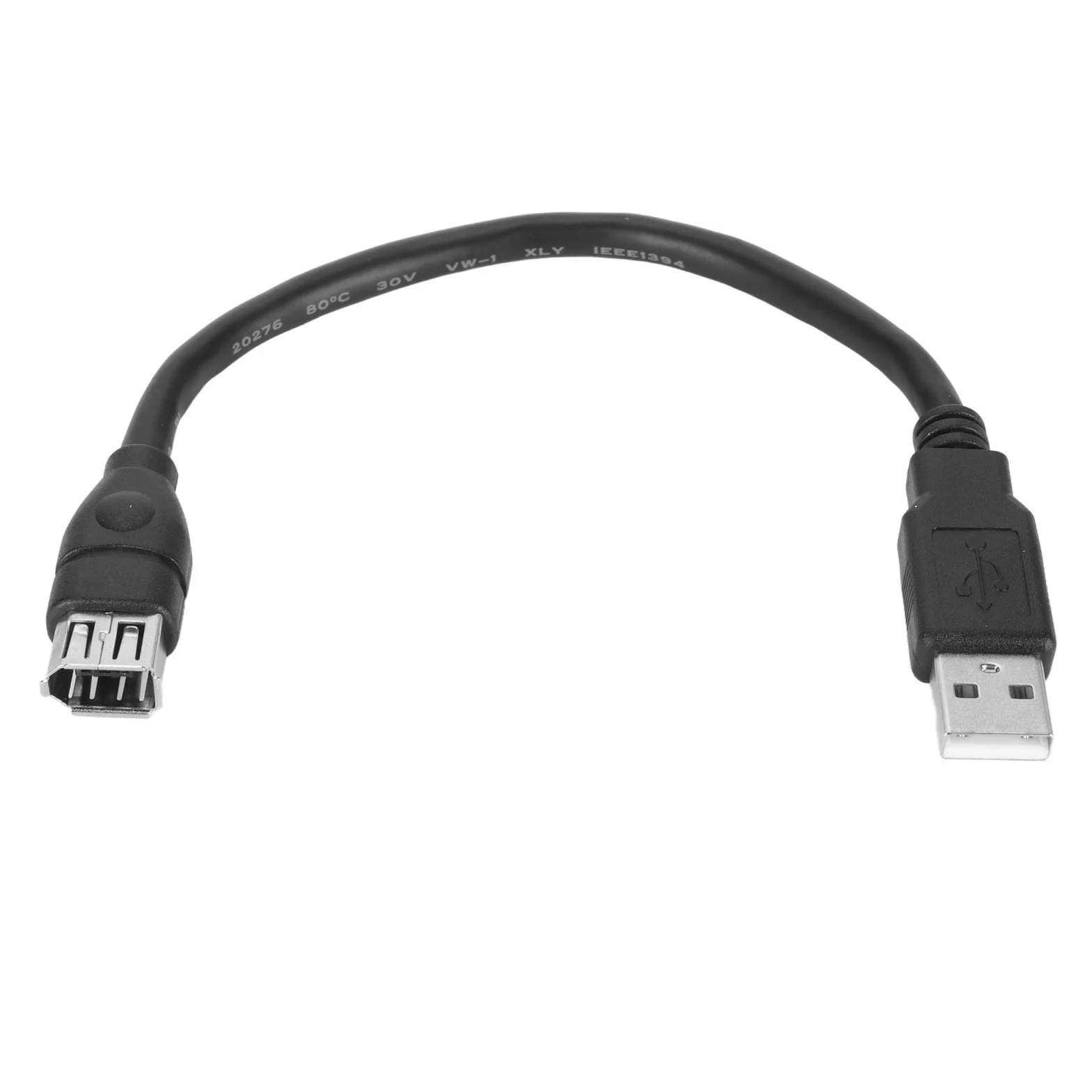 Kabel Firewire, IEEE 1394, 6-pinowy żeński na Kabel Przejściowy USB 2.0 AM do Większości Kamer DV, 20 Cm