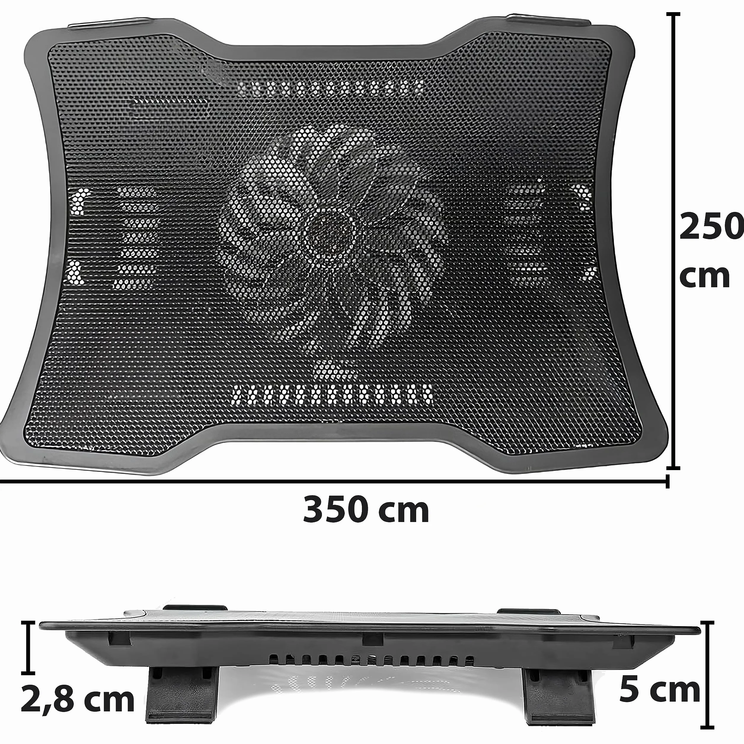 Retoo Podkładka chłodząca do laptopa 11-15,6" stojak wentylowany cichy