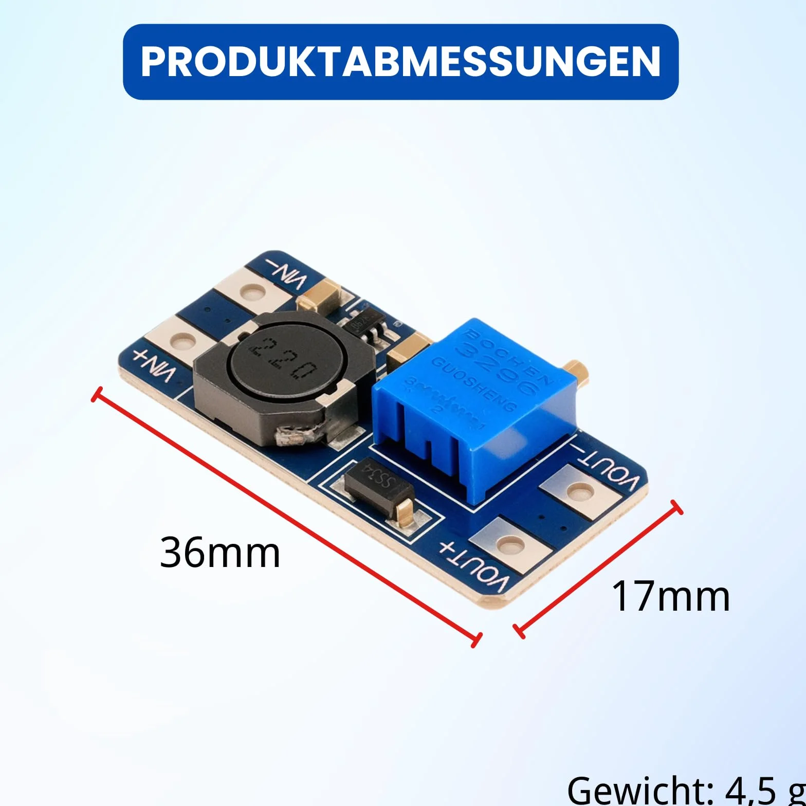 Przetwornica napięcia DC-DC Step Up Boost Converter 2-24V do 5-28V LAOMAO Power Module kompatybilny z Arduino zestaw 10