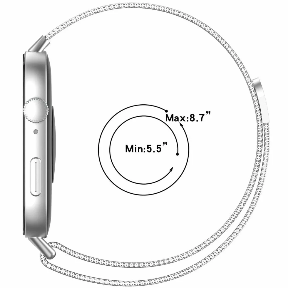 Bransoletka zastępcza, kompatybilna z Huawei Watch Fit 3/Watch Fit 4/Fit4 Pro, zapięcie magnetyczne, regulowana metalowa bransoletka dla kobiet i mężczyzn