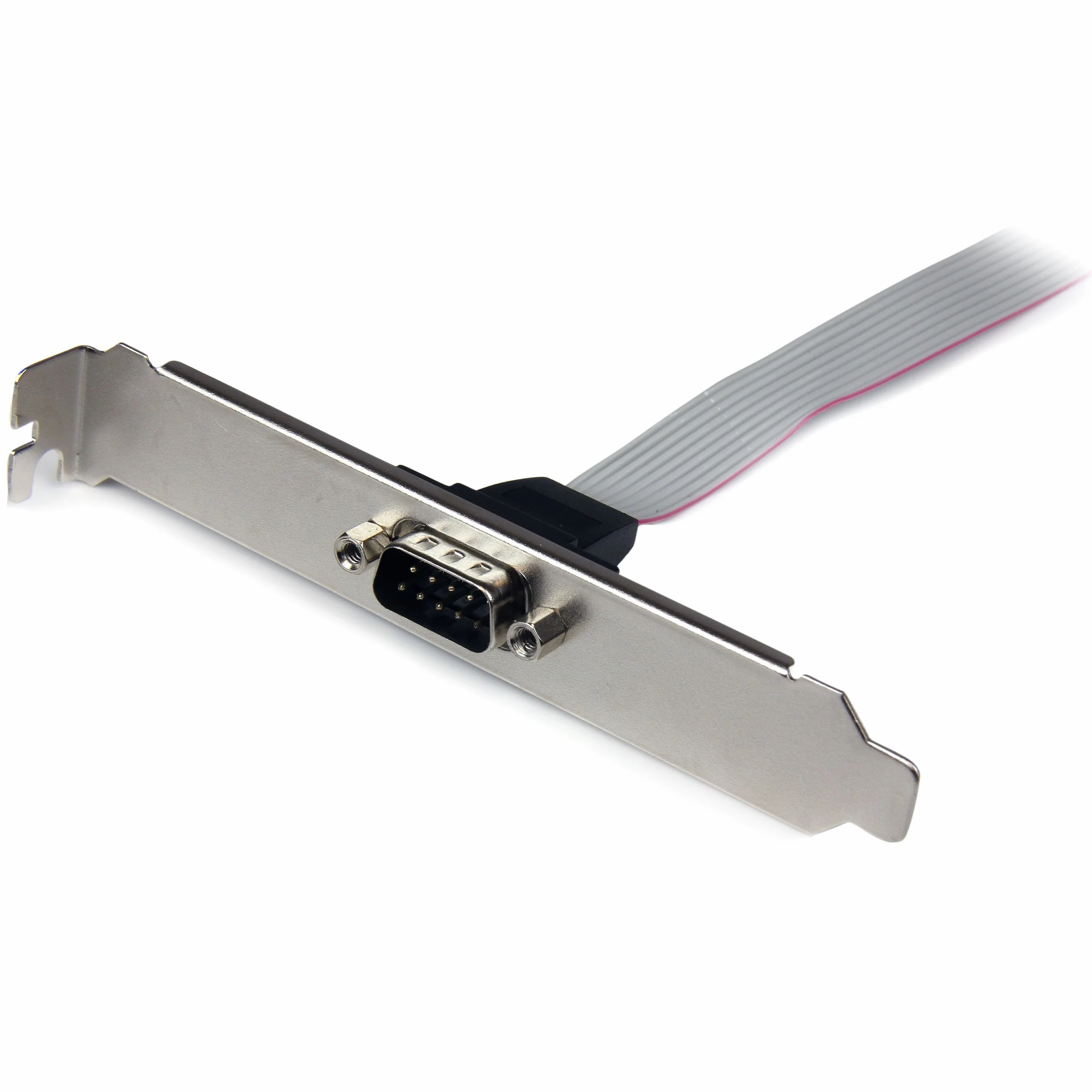StarTech.com PLATE9M16 16 cali (40 cm) 9-pinowy szeregowy męski na 10-pinowy panel gniazda płyty głównej, płyta główna adapter do portu szeregowego, szary