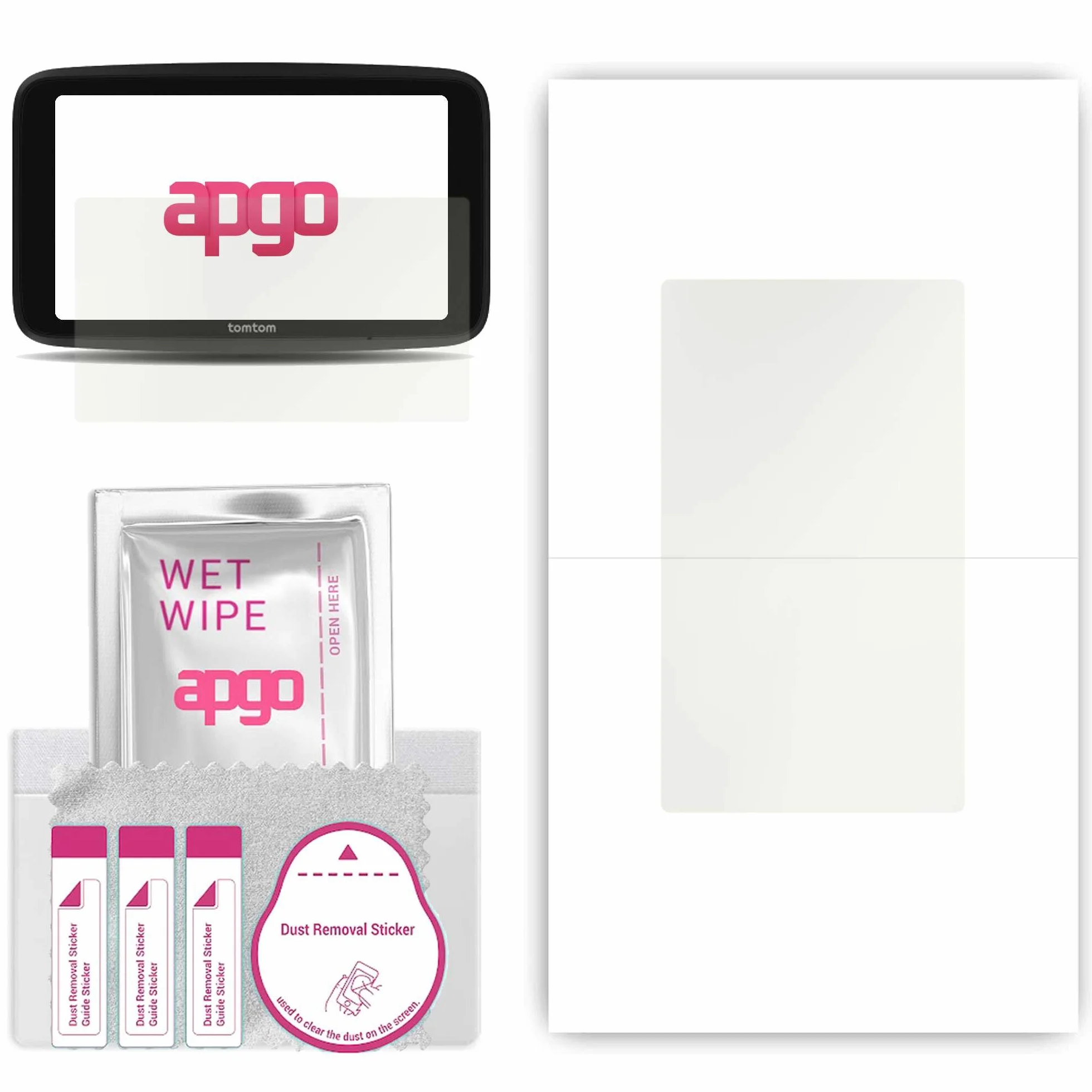apgo MATTE Hydrogel Screen Protector for TomTom GO PROFESSIONAL 6250, folia hydrożelowa z warstwą pozycjonującą