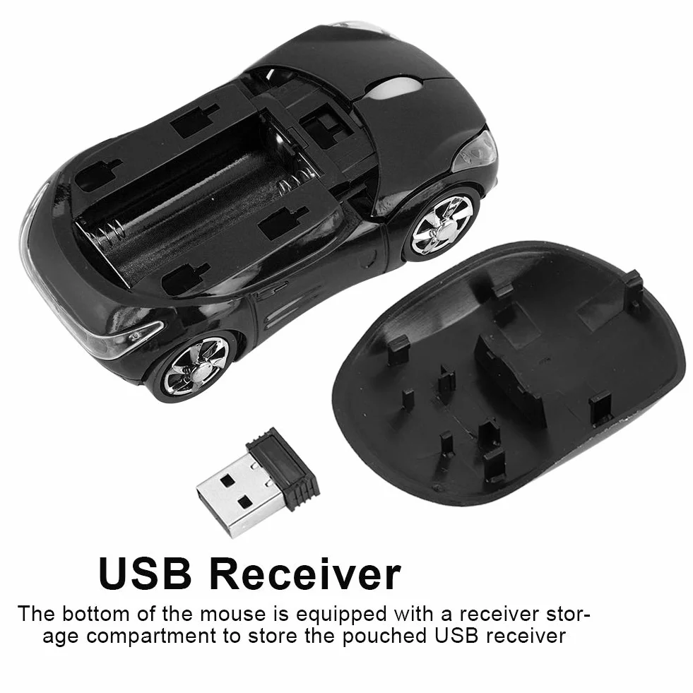 Bezprzewodowa mysz dla dzieci 2,4 GHz 1600 DPI z odbiornikiem USB