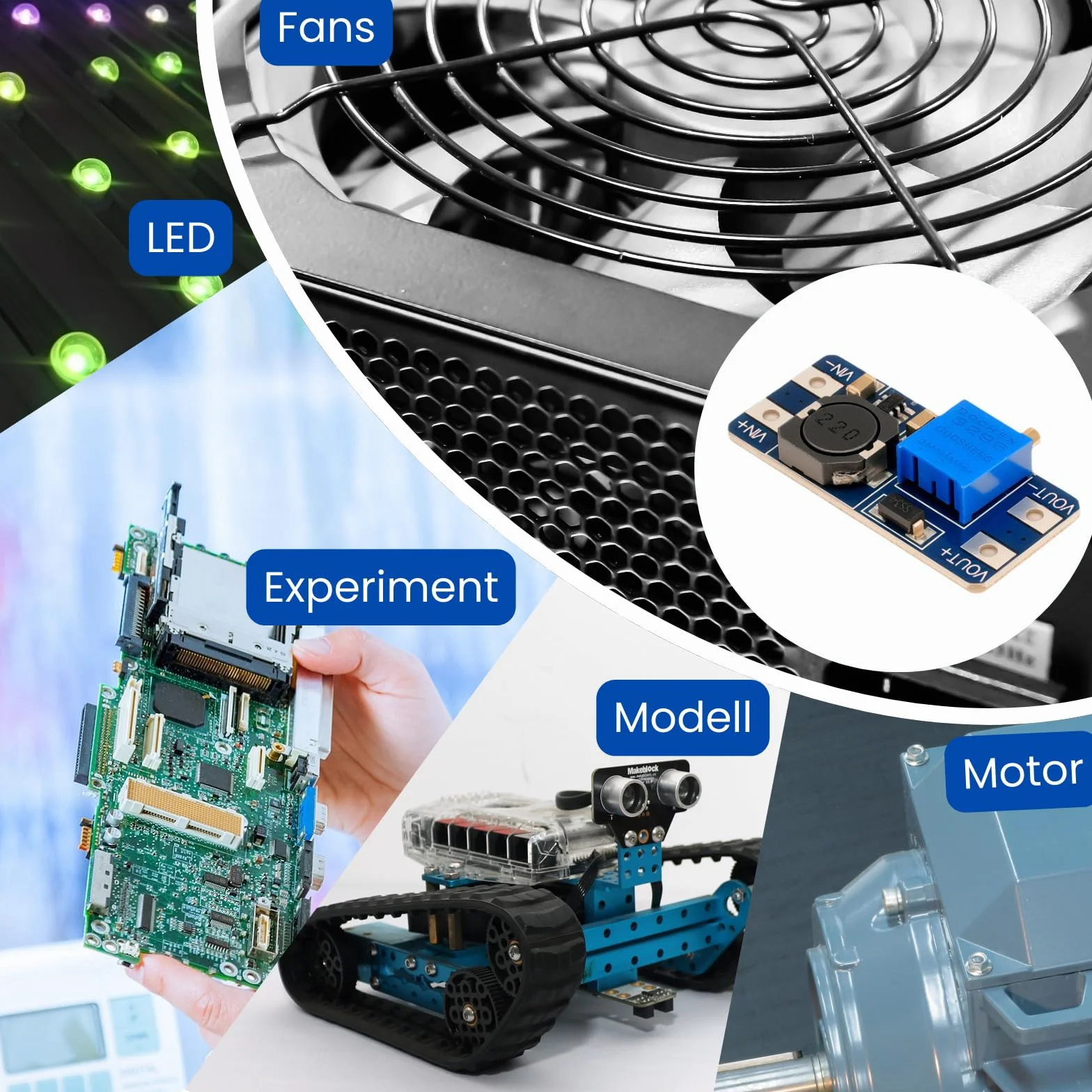 Przetwornica napięcia DC-DC Step Up Boost Converter 2-24V do 5-28V LAOMAO Power Module kompatybilny z Arduino zestaw 10