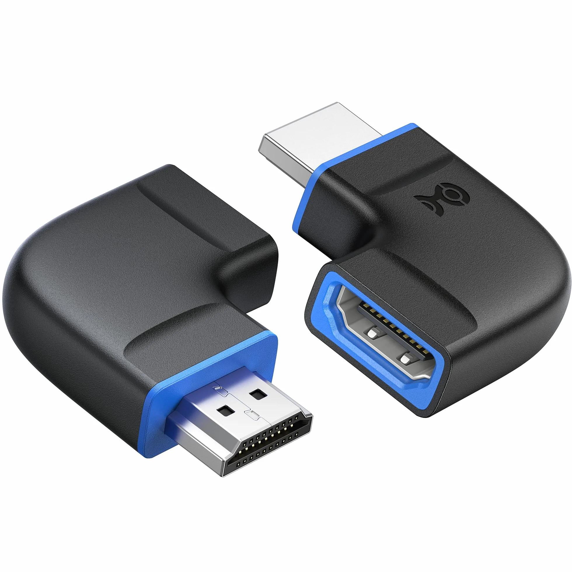 Cable Matters zestaw płaskich adapterów kątowych HDMI 2.1 8K HDR 90° 270° męski na żeński czarny