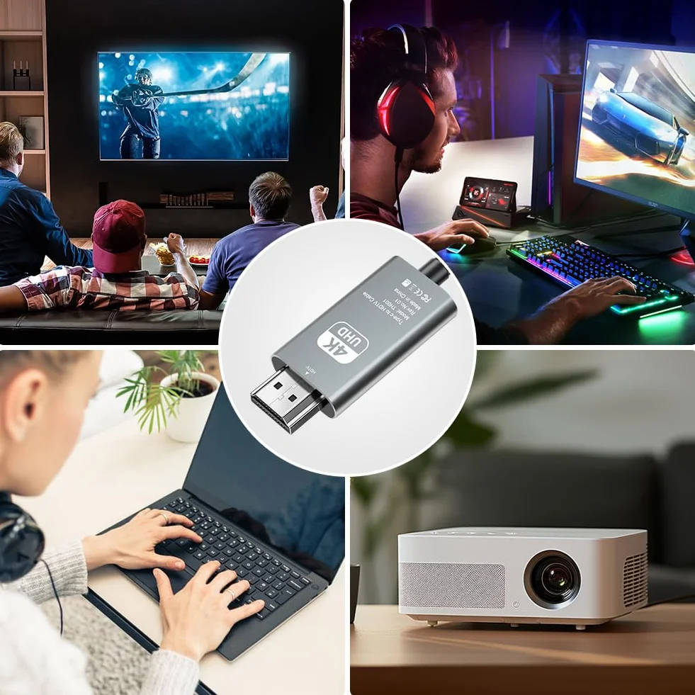 AXFEE Kabel USB C do HDMI 2 m 4K 60 Hz Ultra High Speed UHD