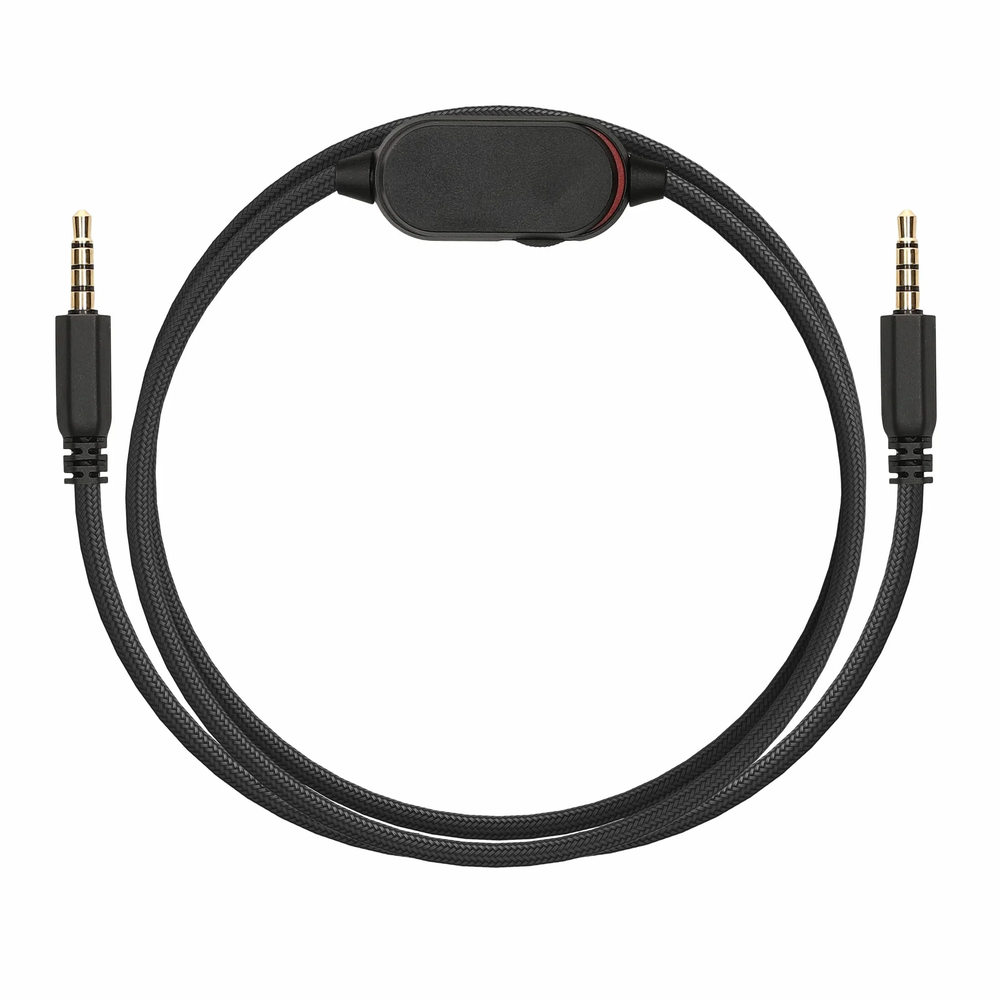 kwmobile kabel do słuchawek kompatybilny z Alienware AW920H / AW720H / AW310H / AW510H / AW988 - kabel zapasowy 100 cm - z mikrofonem i regulacją głośności - gniazdo 3,5 mm