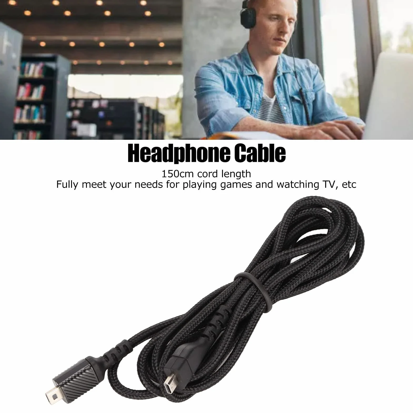 Wymiana Kabla Audio Słuchawek do Steelseries Arctis 3/5/7/Pro, Kabel Miedziany OFC do Gier HIFI Audio, Plug And Play dla 1.5 M/4.9ft