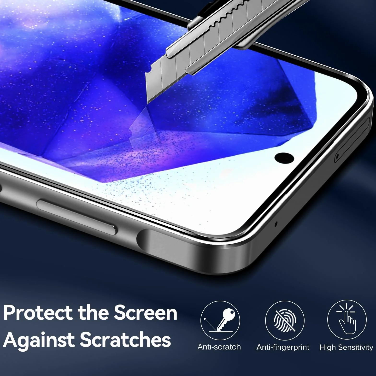 iVoler Etui do Samsung Galaxy A55 5G z 2x szkłem hartowanym, matowe, czarne, ochrona aparatu, standard wojskowy