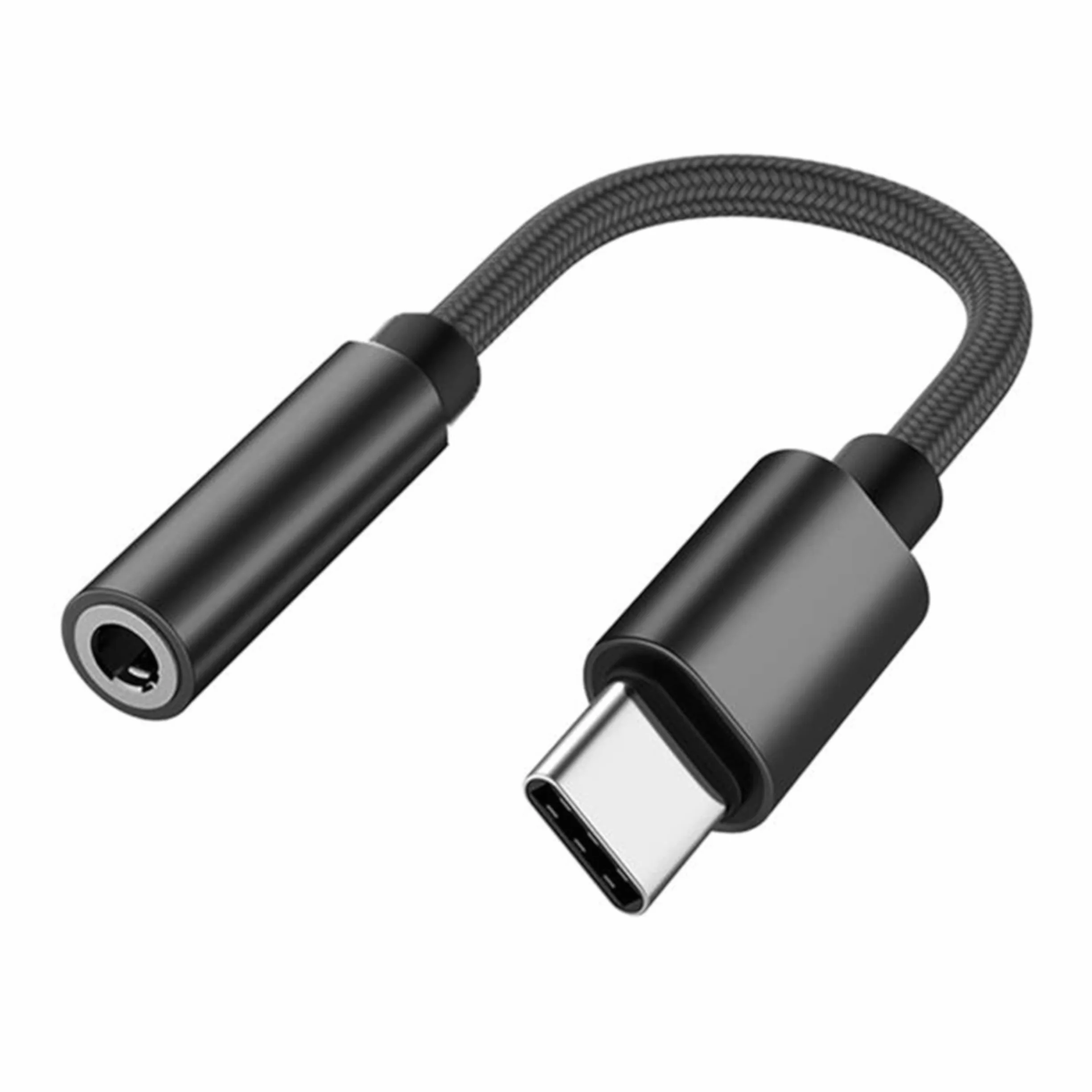 Adapter do słuchawek USB C, USB-C na jack 3,5 mm, adapter audio, uniwersalny czarny