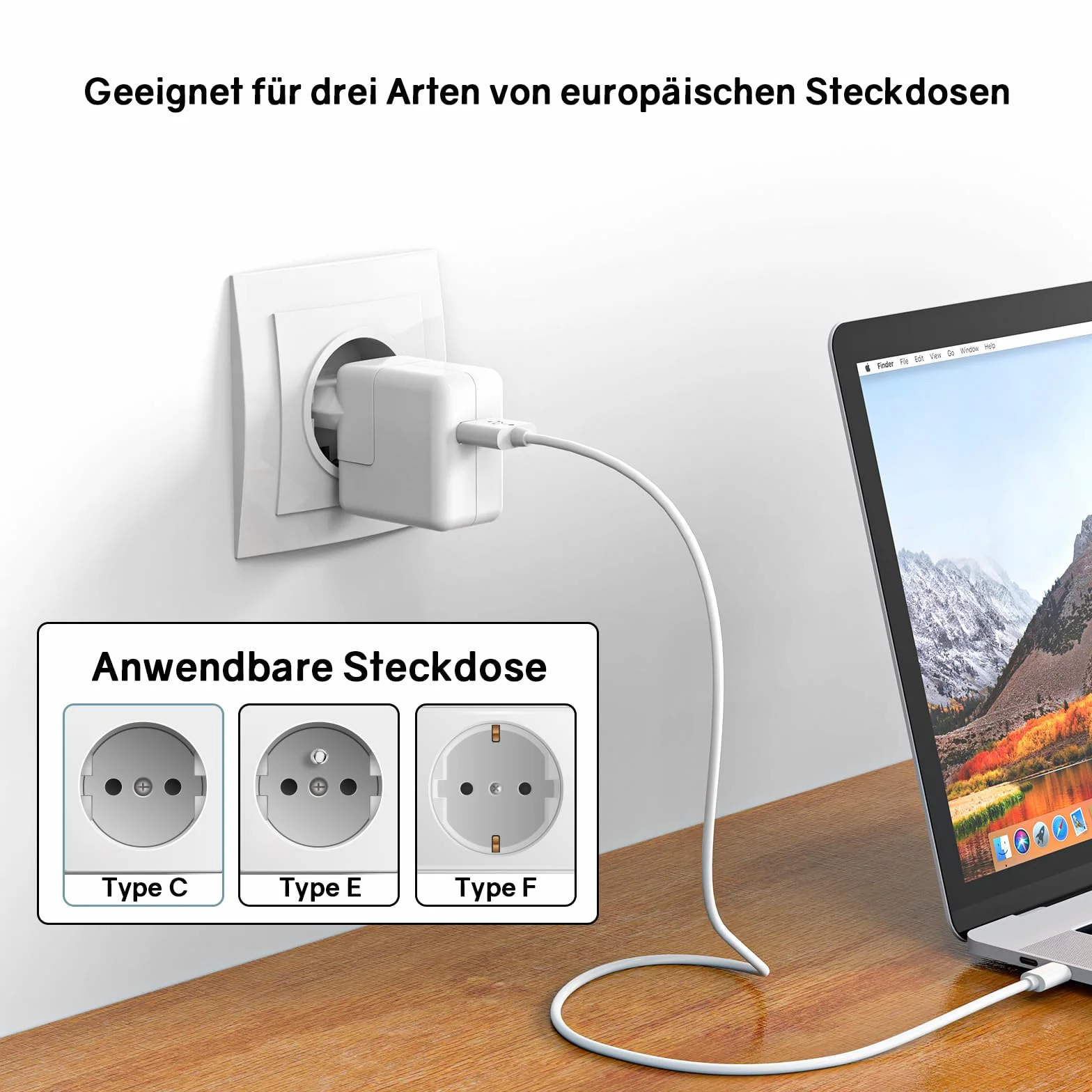 Zasilacz sieciowy Macbook Apple wtyczka do iPada AC Charger biały