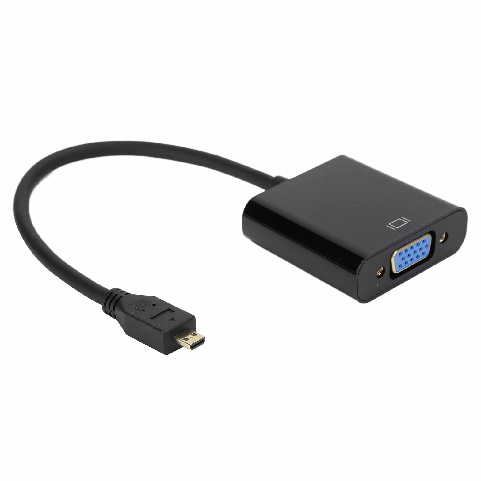 Vbestlife Konwerter wideo Micro HDMI na VGA 1080P pozłacany 24-karatowym złotem do 4B