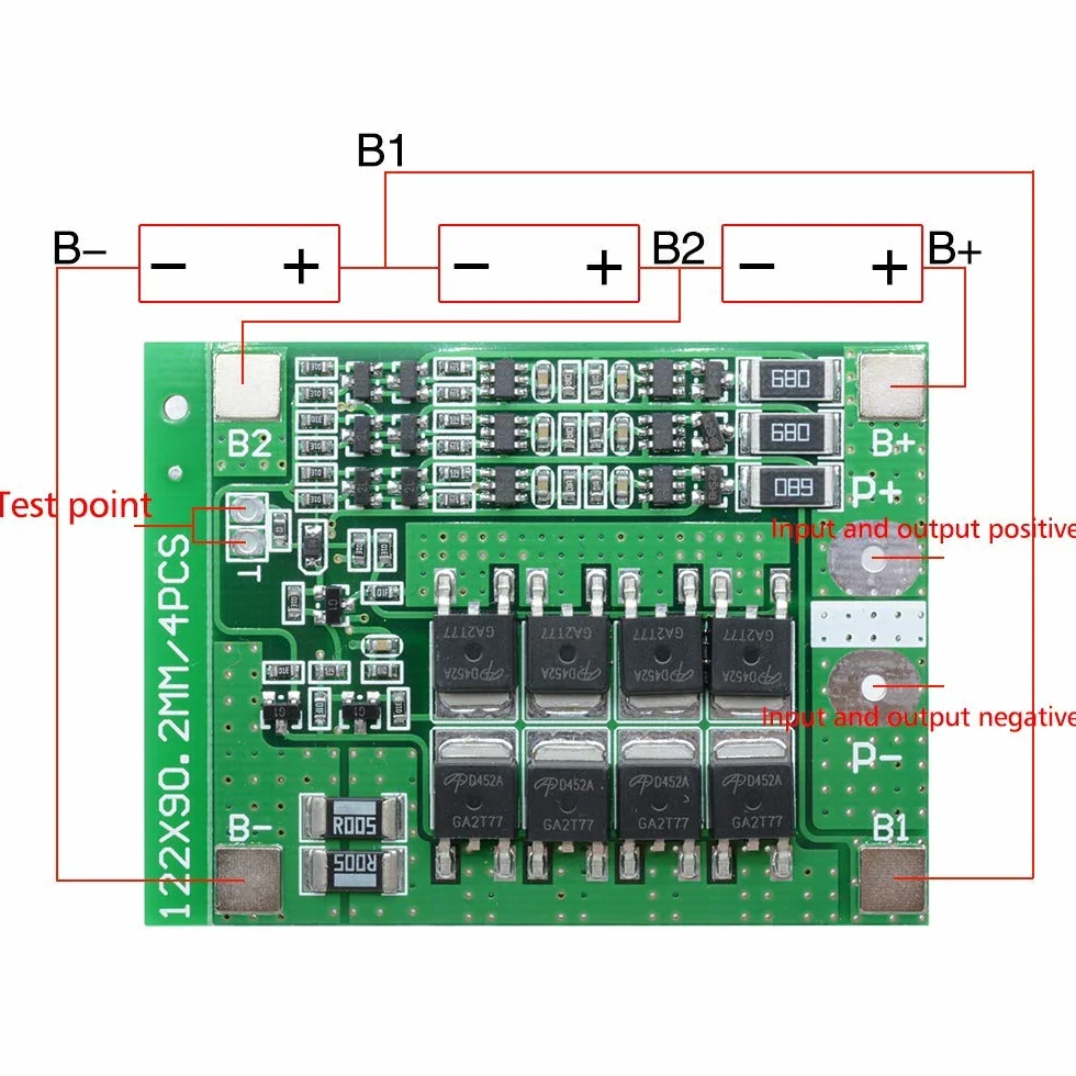 2 szt. PCB Ochrona Board 25A 3S 11.1V 12,6V Li-ion 18650 Ładowarka litowa PCB BMS Płyta Ochronna Lipo Cell Moduł z równoważeniem obciążenia dla obecnego silnika wiertniczego