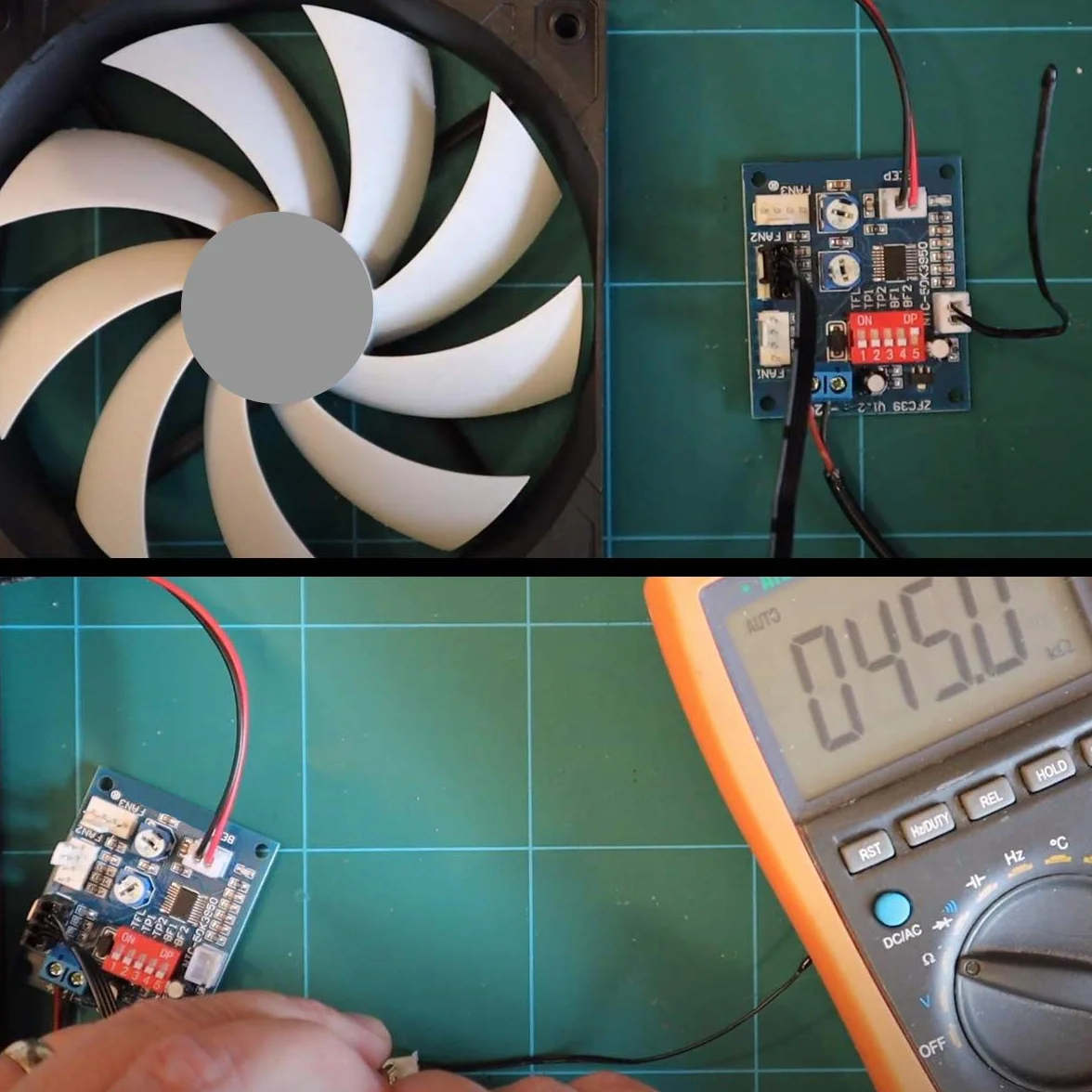 Termostat Moduł wentylatora PWM Wentylator PC Regulator prędkości temperatury Gubernator 4 przewody 3 kanały DC 12 V NTC Czujnik termiczny/brzęczyk