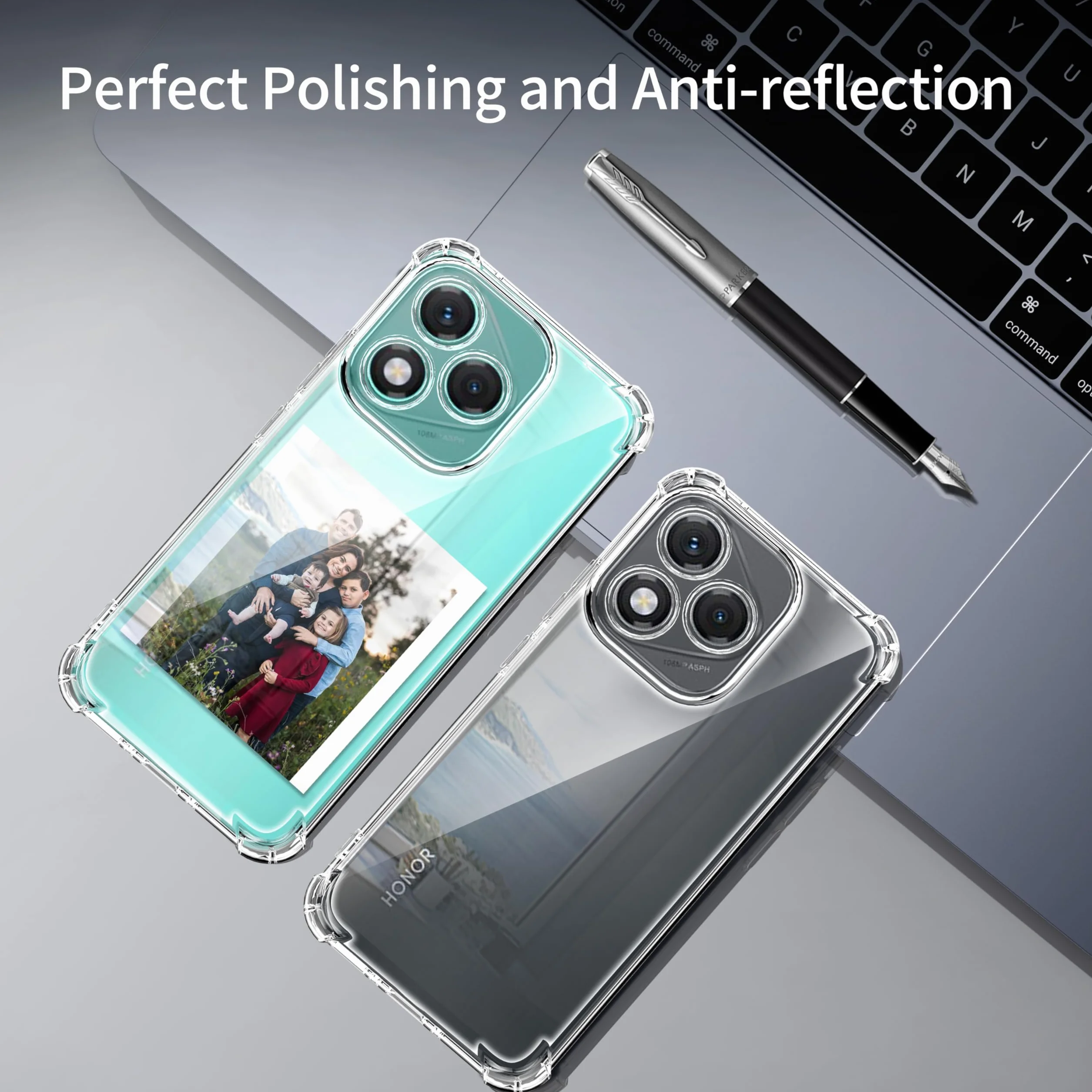 Etui 3 w 1 i szkło hartowane do Honor 400 Lite, TPU Ultra cienka, odporna na wstrząsy obudowa ochronna