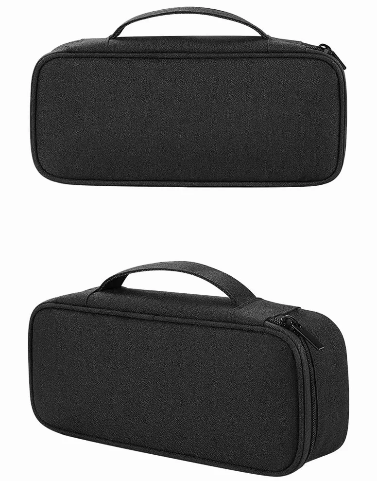 Travel Essentials Tech etui na elektronikę, organizer, etui ze zdejmowanymi przegrodami na ładowarki, kable i akcesoria, przenośne (czarne)