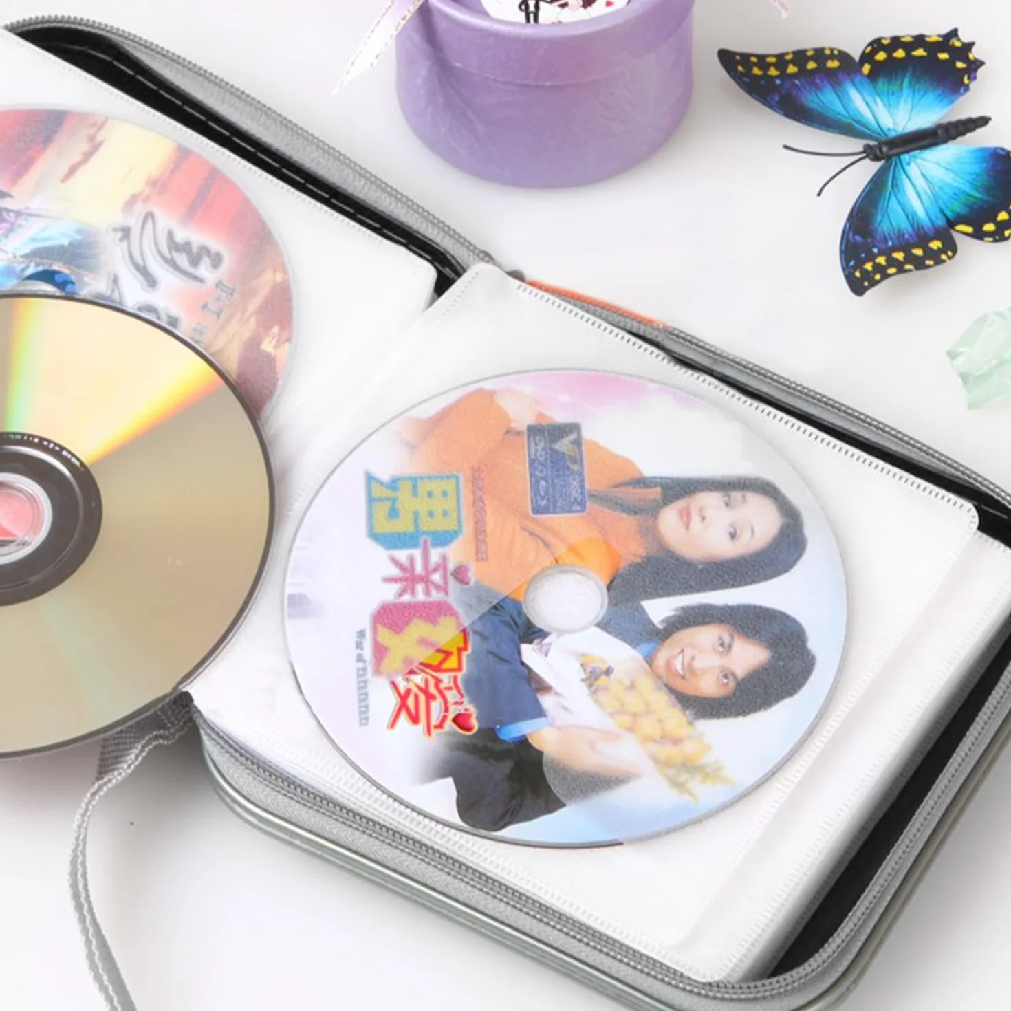 MEMOFYND Pudełko do przechowywania płyt CD, 1 szt., czarne