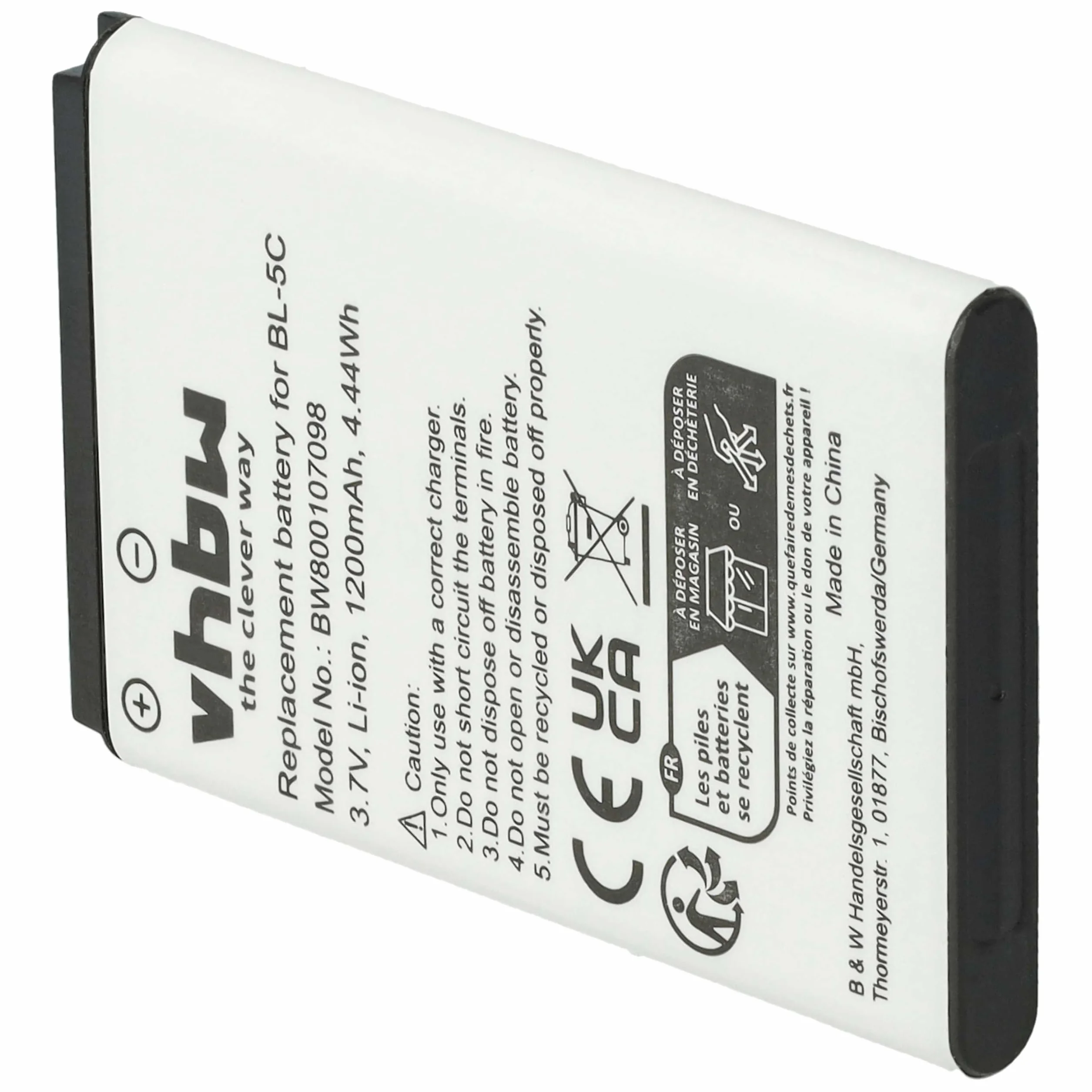 vhbw Bateria 1200mAh (3,7V) do telefonu komórkowego, Doro Primo 405 Smartphone jak RCB215.