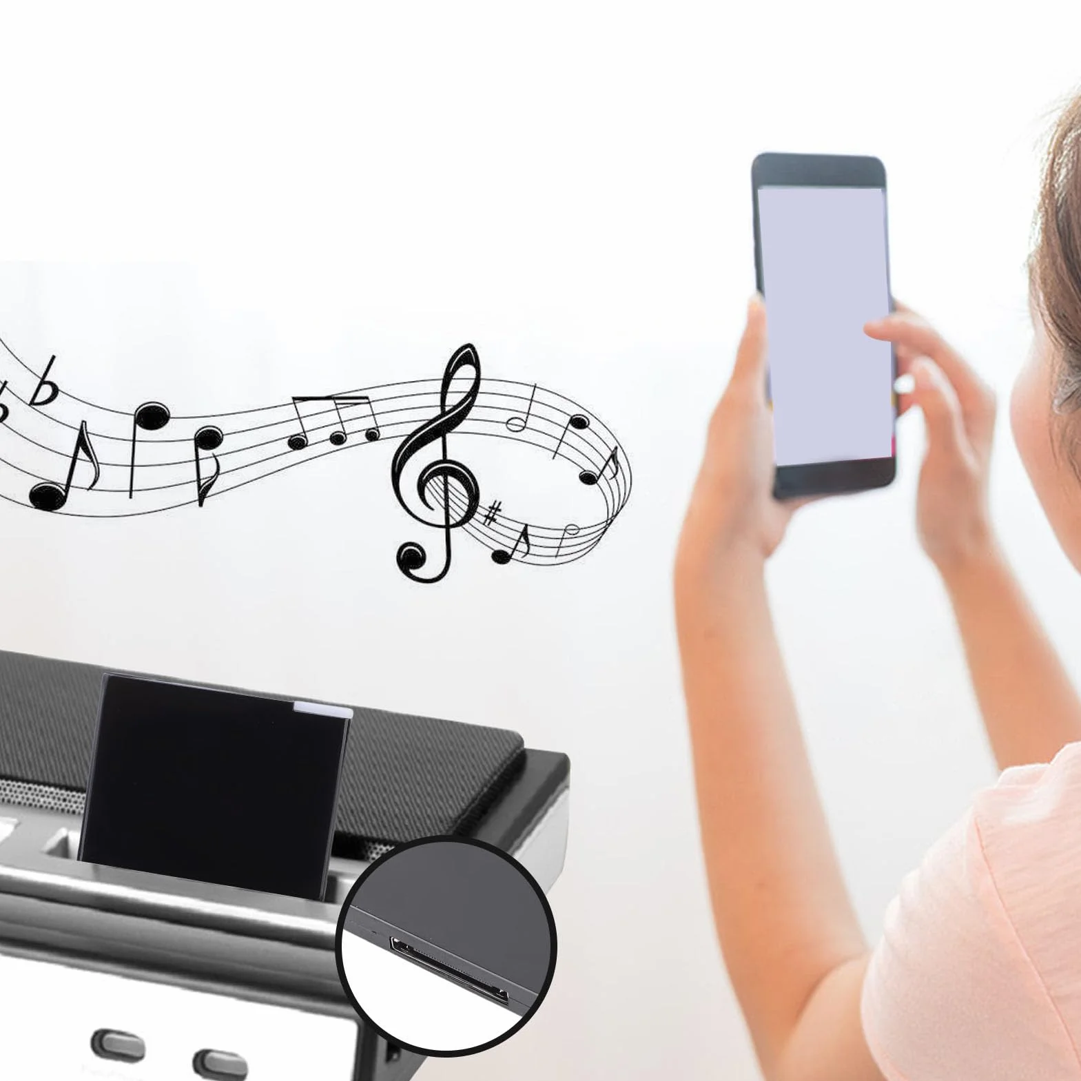 LICAEVEY Bluetooth 5.0 Adapter Odbiornik do Sounddock 30 Pin, Stacja Dokująca Muzyki Bezprzewodowe Strumieniowe Przesyłanie Dźwięku, Przenośny Bezprzewodowy Głośnik Muzyczny Dock