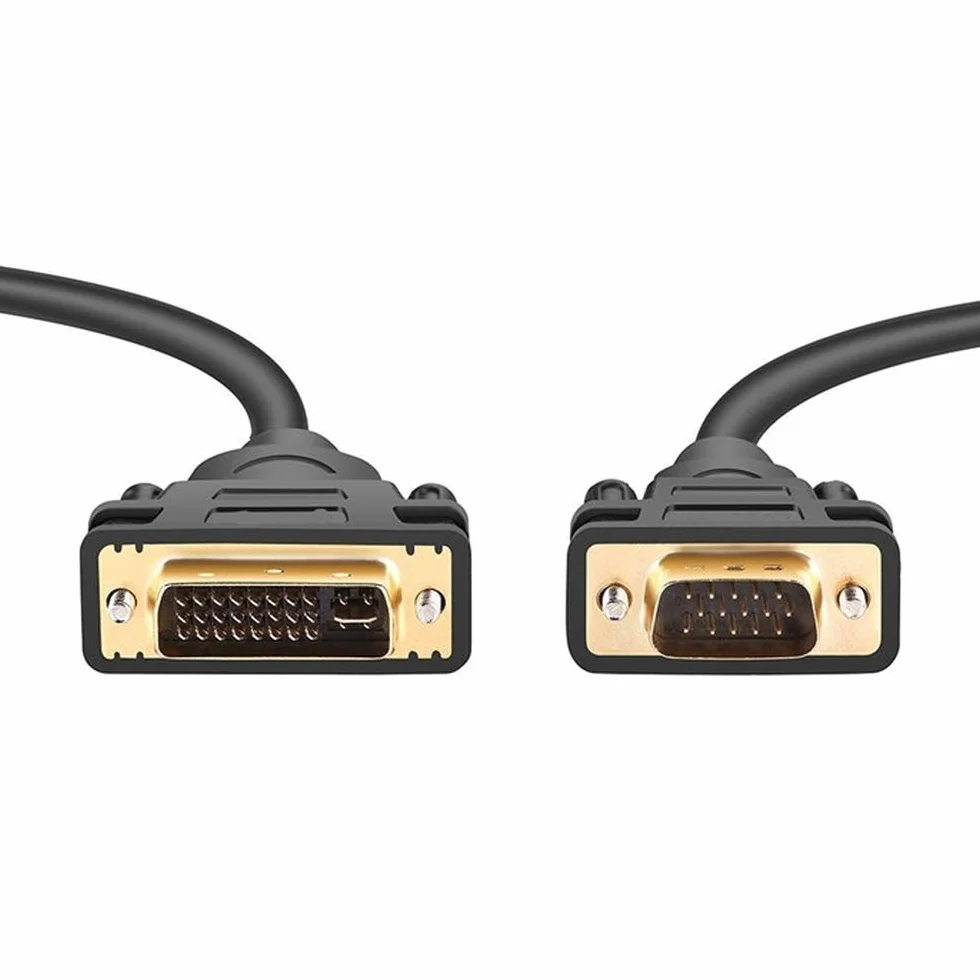 PremiumCord Kabel Połączeniowy DVI-VGA - 3M, DVI-I (24+5) - VGA (15-Pin), Męski Do Męskiego, Kabel Do Urządzeń Pc (Analogowych)/DVI-I, Czarny